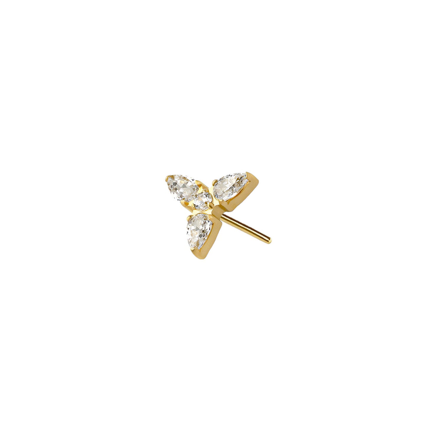 Star Threadless Labret Earring – Titanium Implant Grade ASTM F136