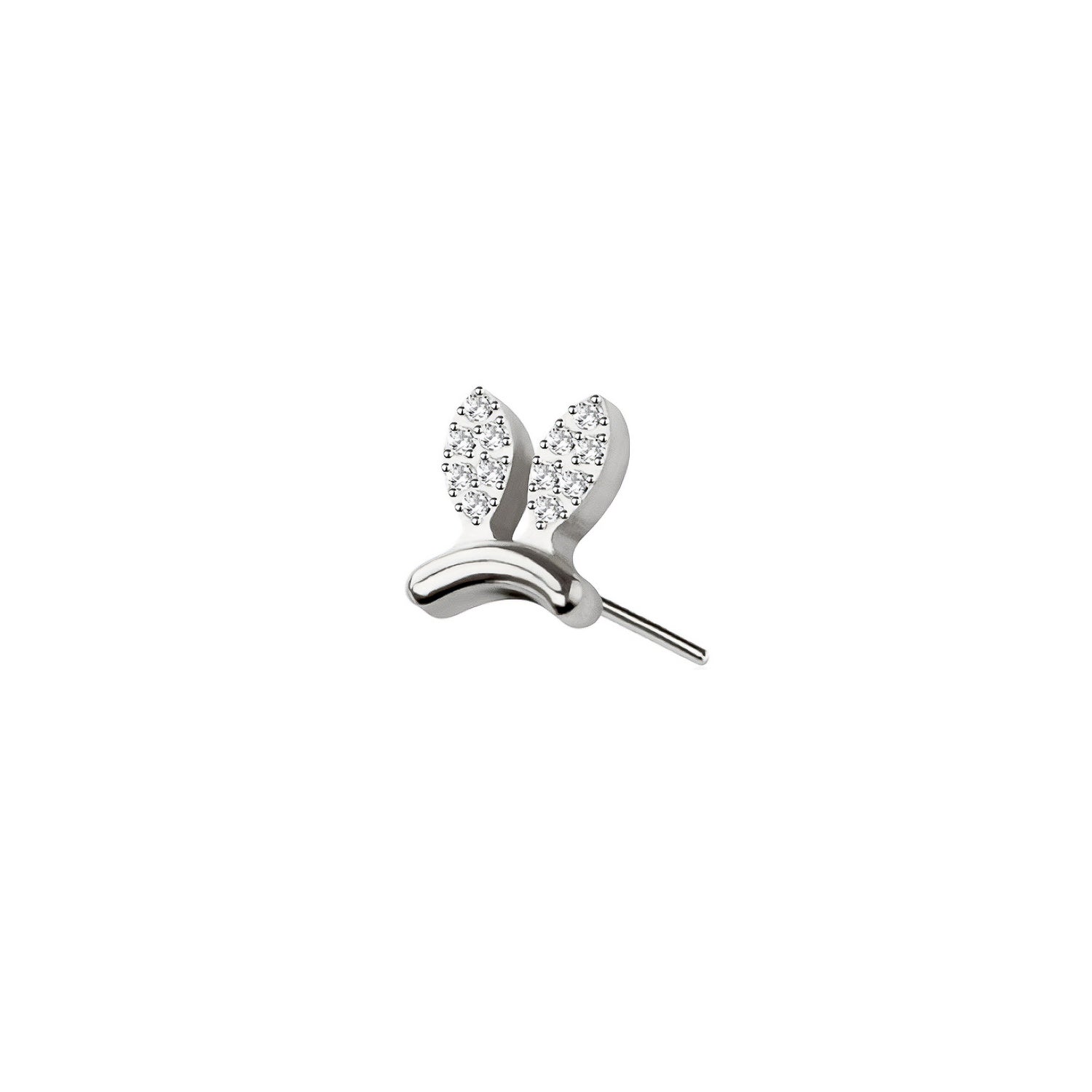 Bunny Ears Threadless Labret Earring– Titanium Implant Grade ASTM F136