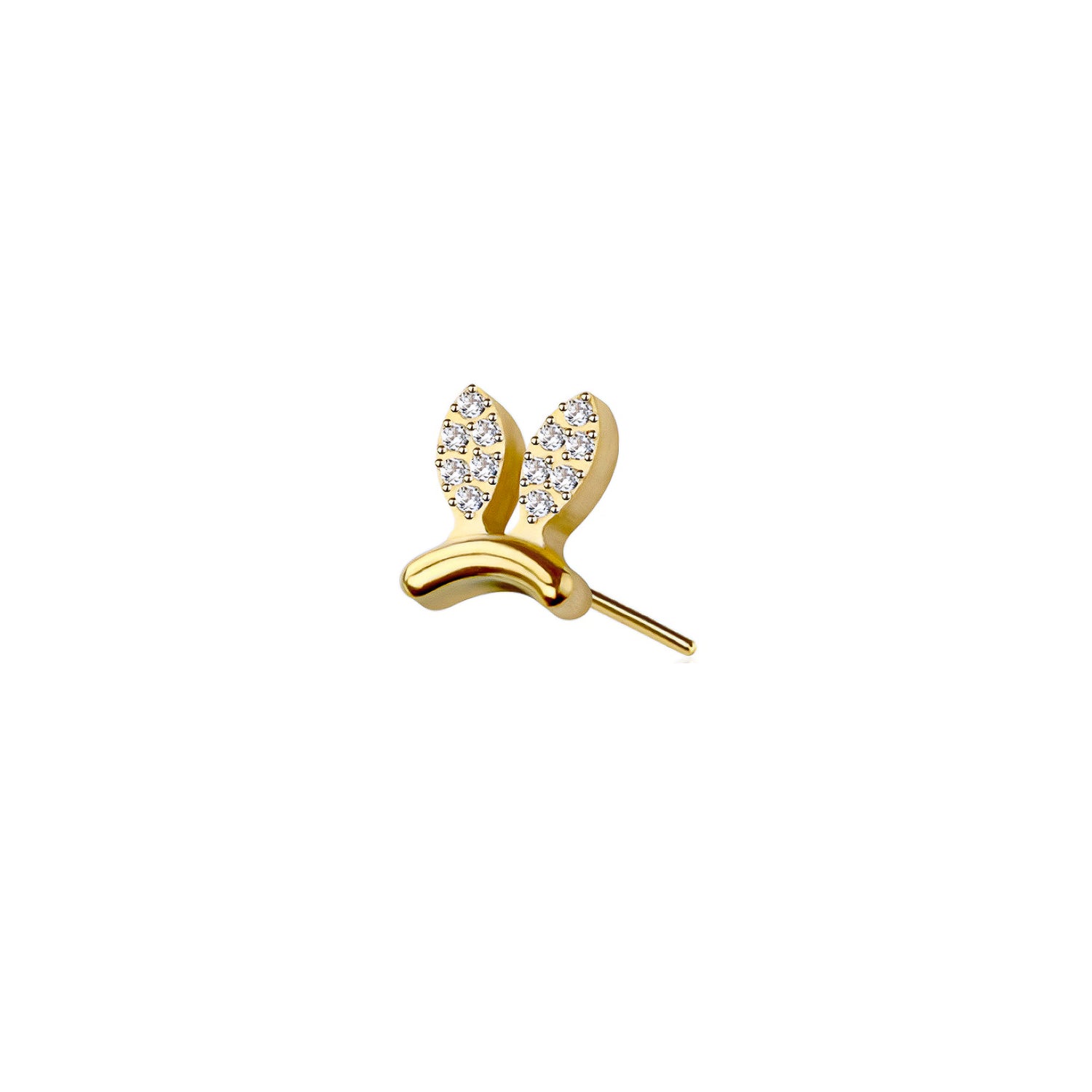 Bunny Ears Threadless Labret Earring– Titanium Implant Grade ASTM F136