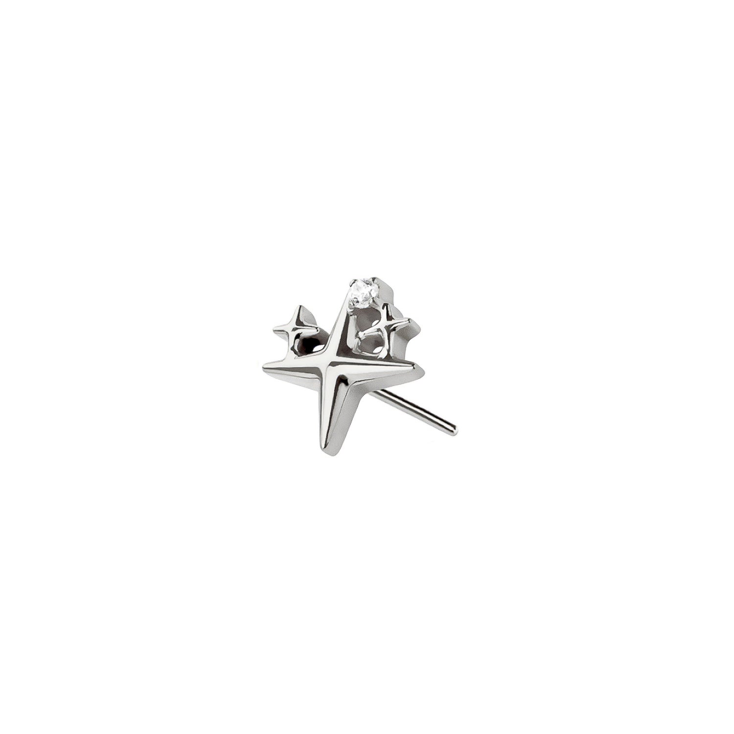 Micro Star Threadless Labret Earring– Titanium Implant Grade ASTM F136