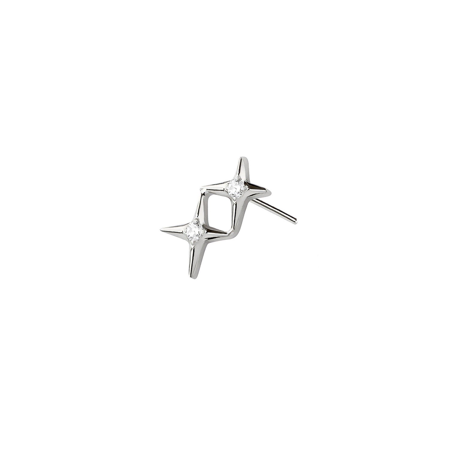 Micro Star Light Threadless Labret Earring– Titanium Implant Grade ASTM F136