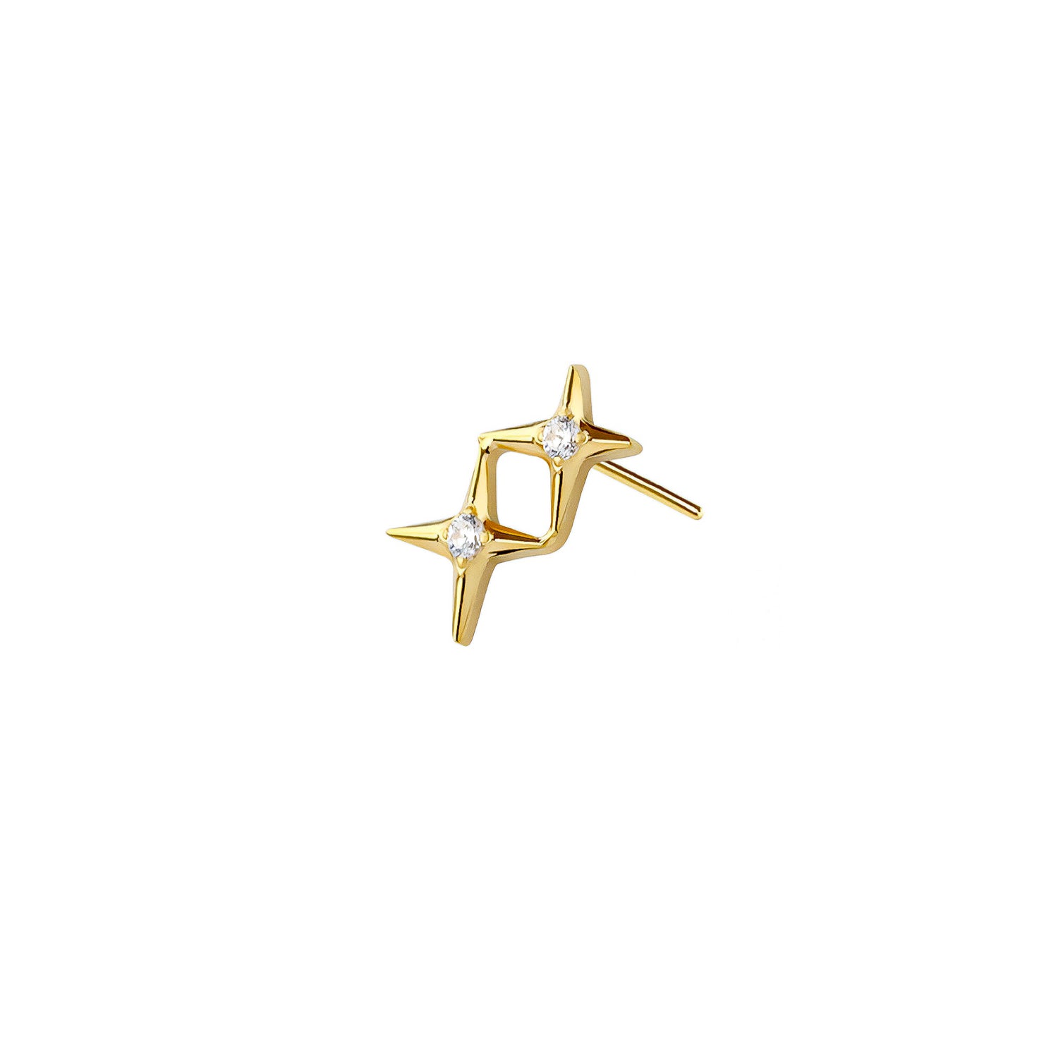 Micro Star Light Threadless Labret Earring– Titanium Implant Grade ASTM F136