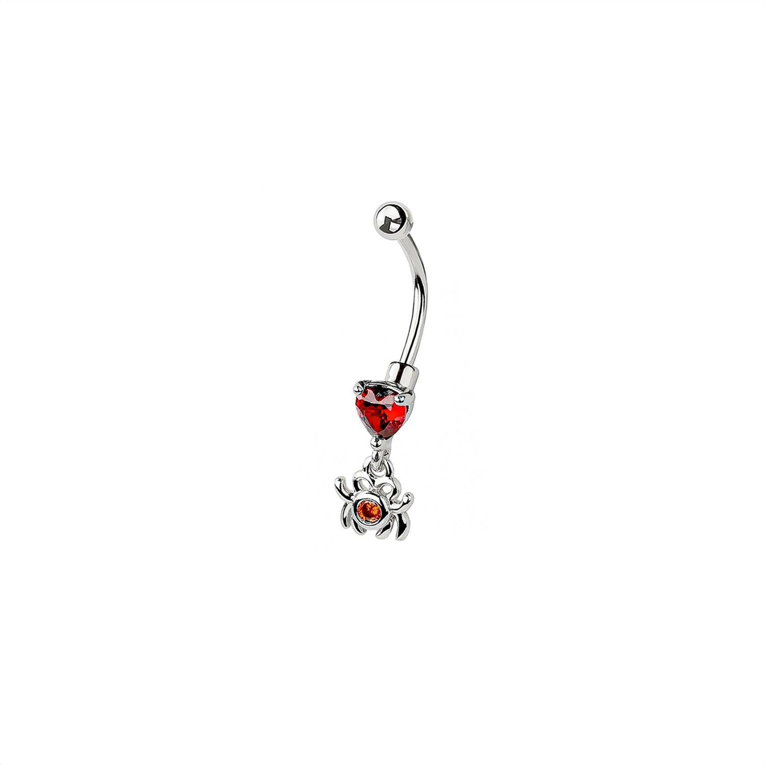 Spider Heart Curved Barbell
