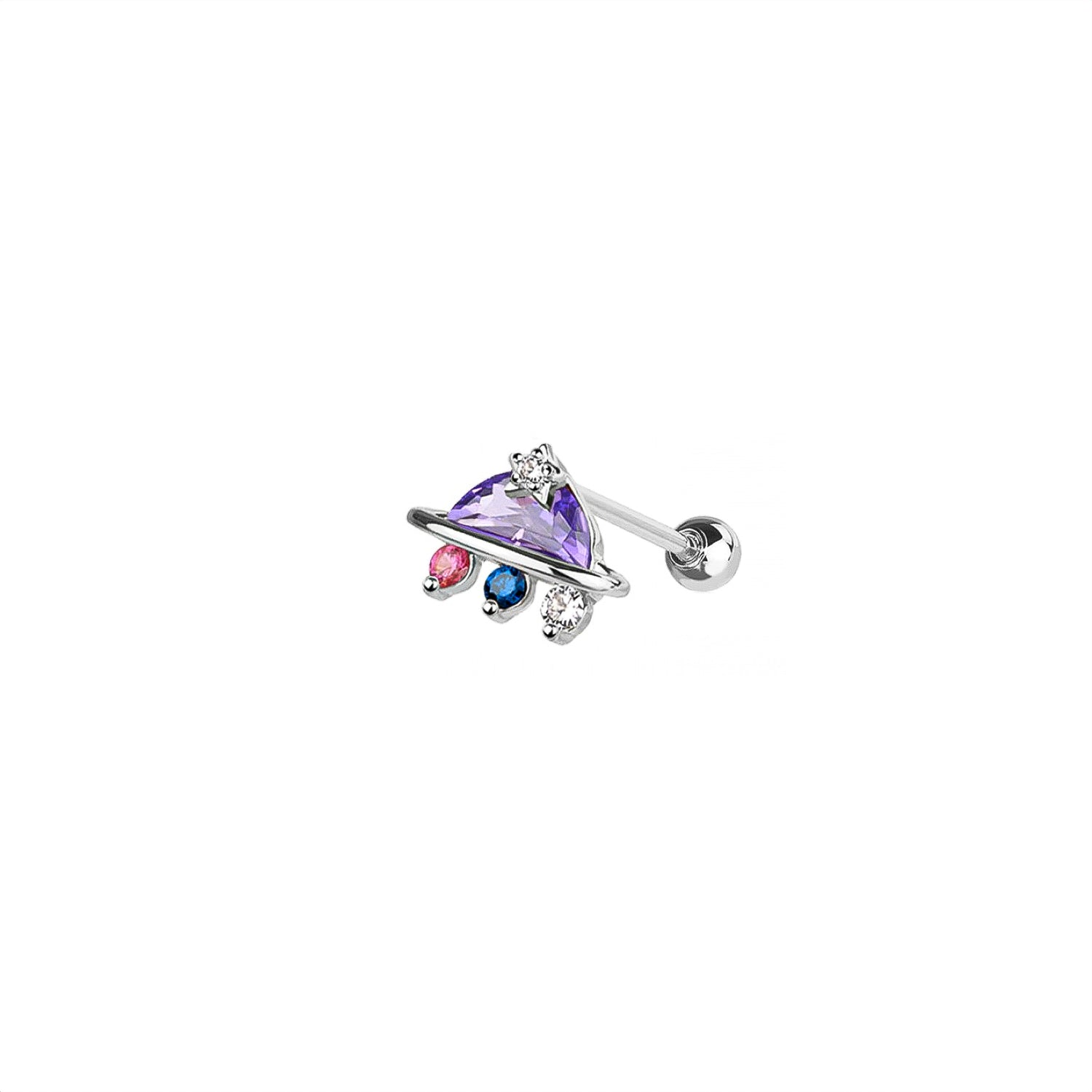 UFO Cartilage Barbell Earring