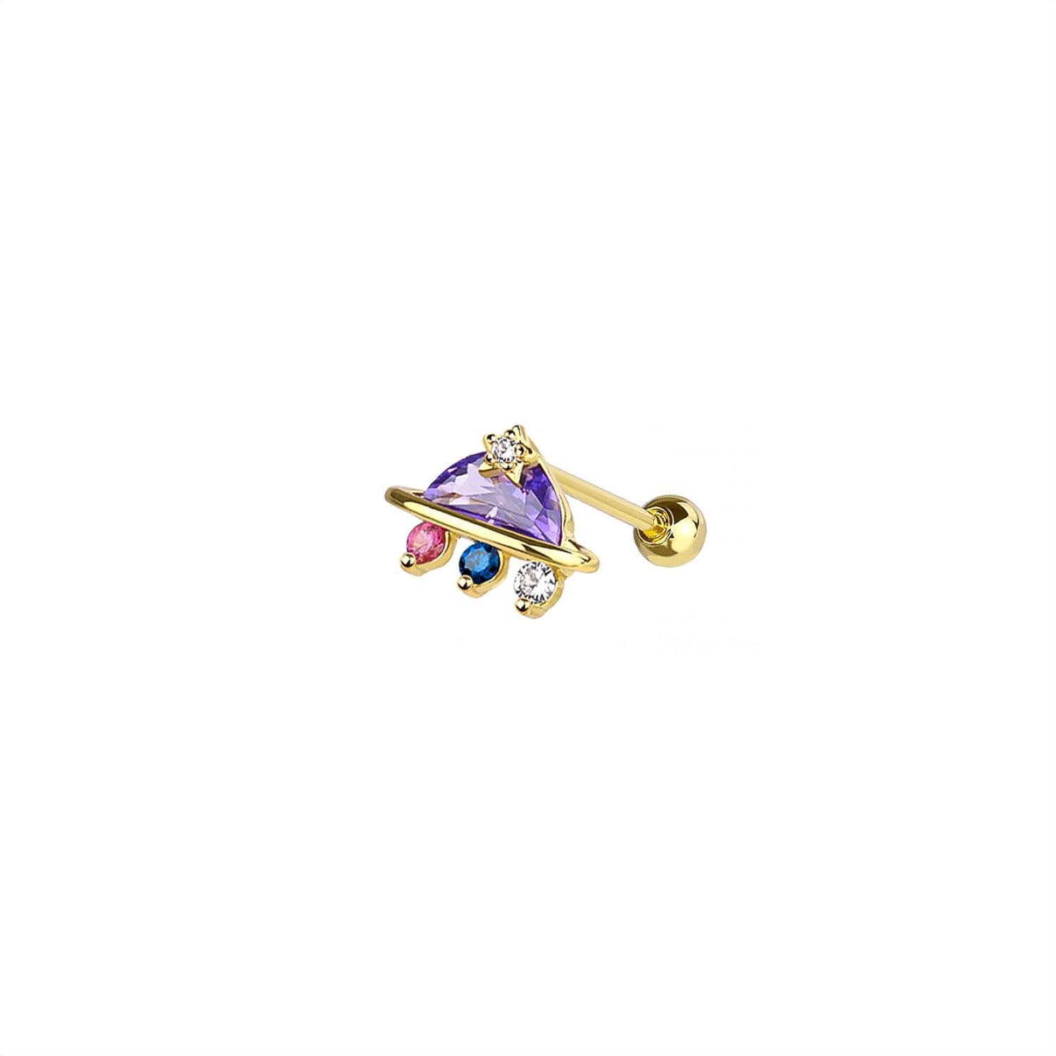 UFO Cartilage Barbell Earring