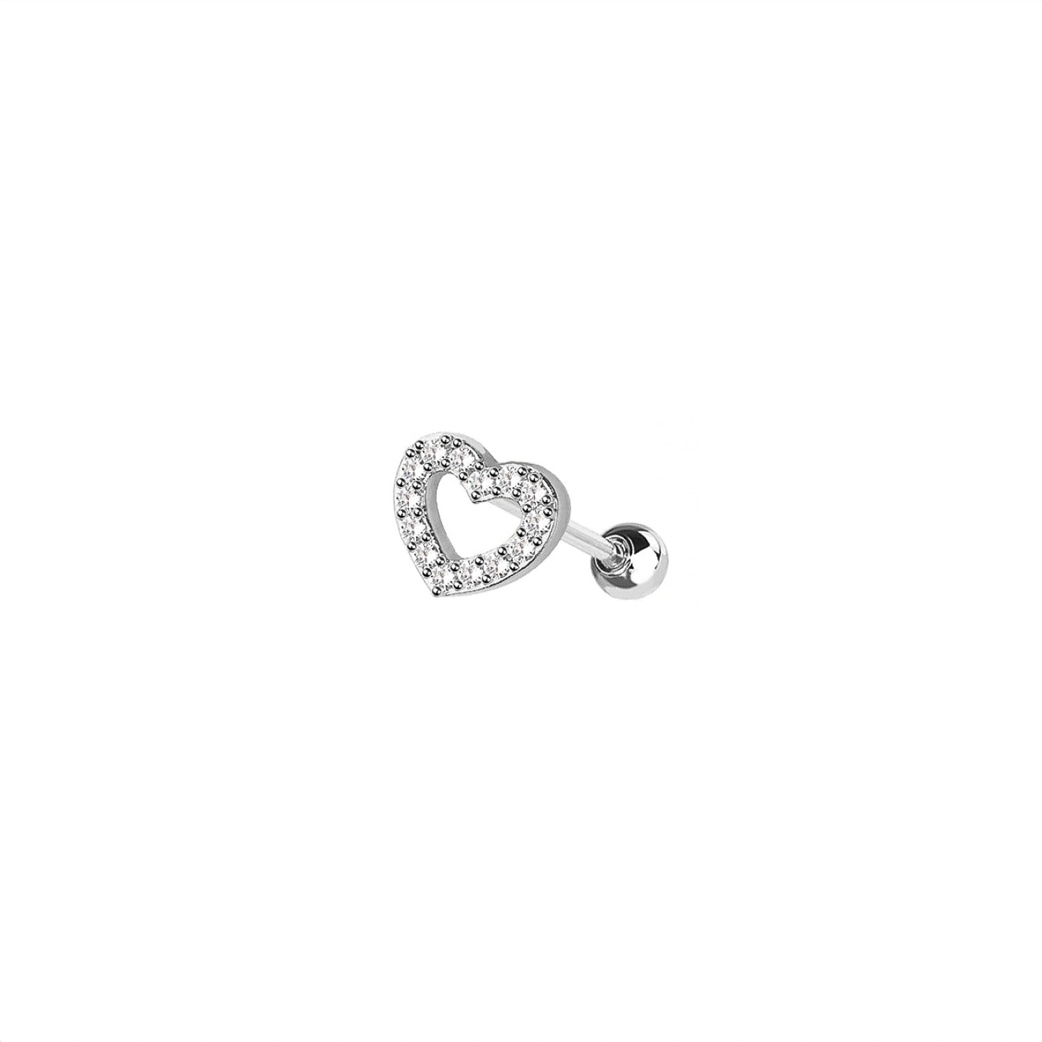 Micro Heart Cartilage Earring