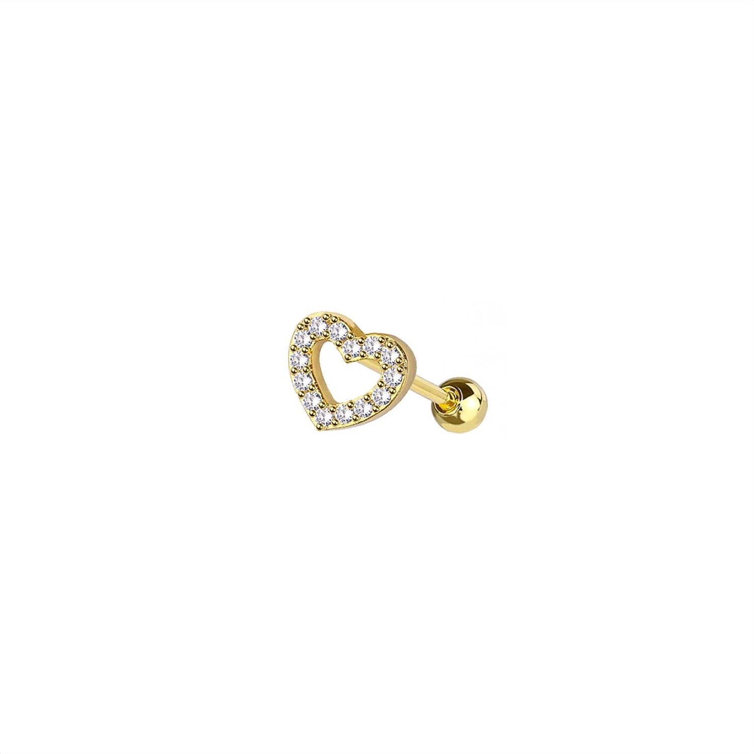 Micro Heart Cartilage Earring