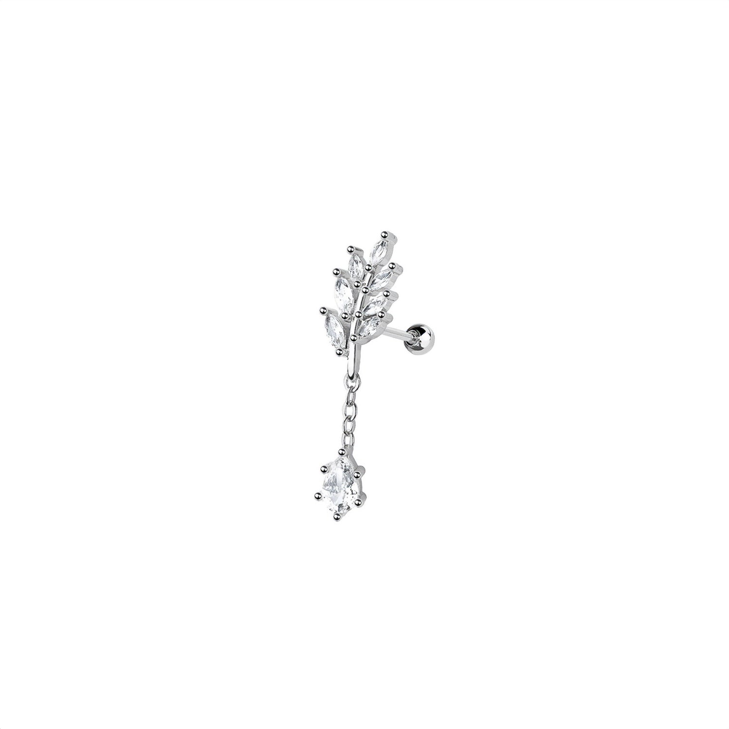 Leaf Cartilage Barbell Earring