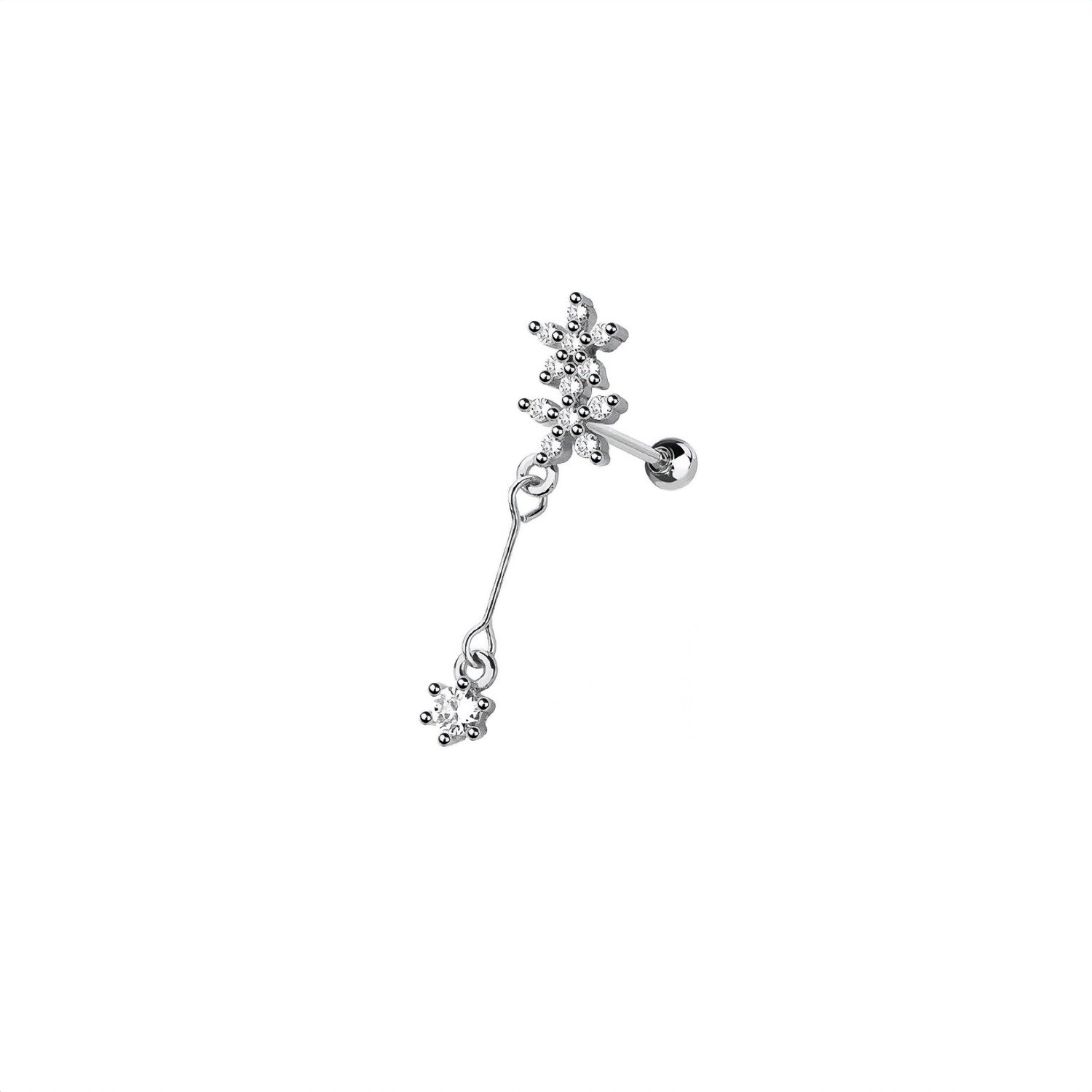 Flower Cartilage Barbell Earring