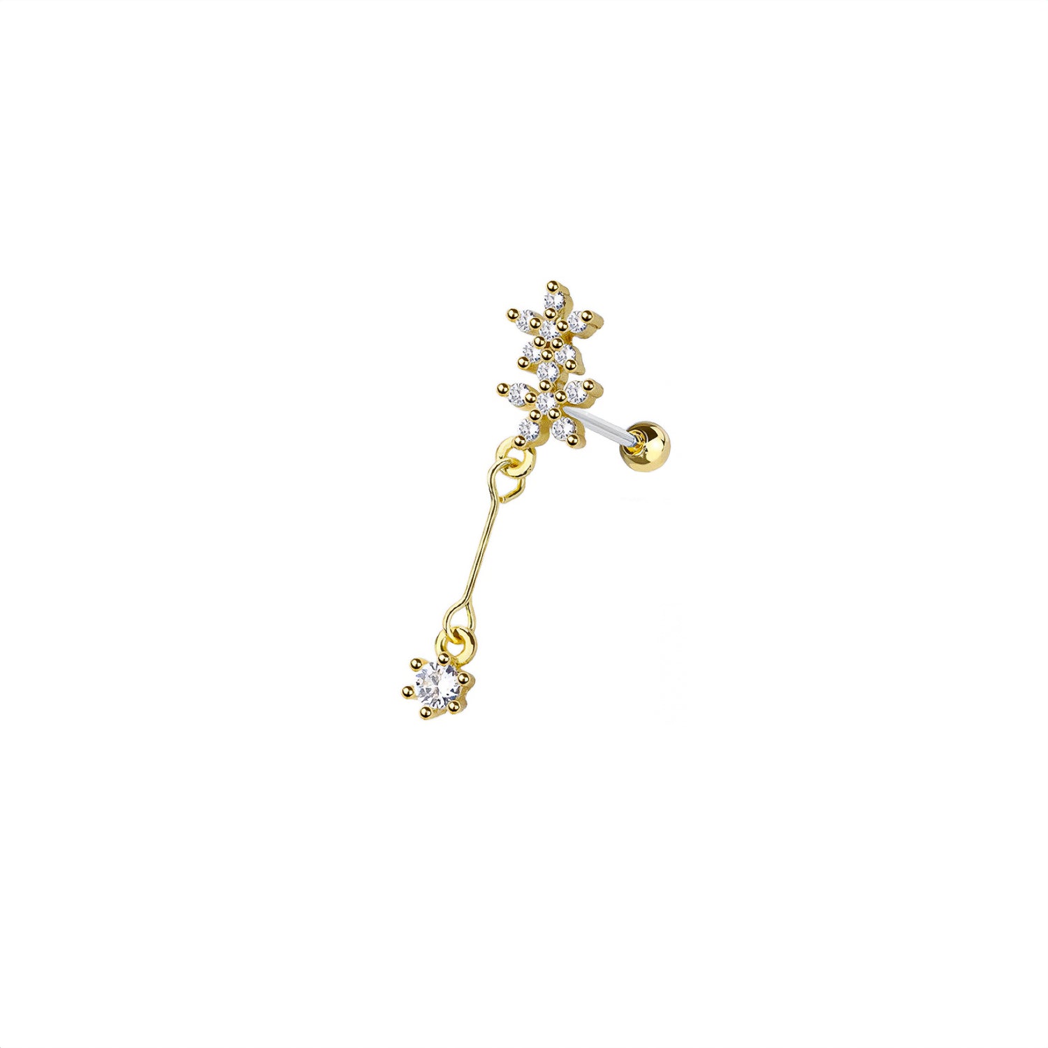 Flower Cartilage Barbell Earring