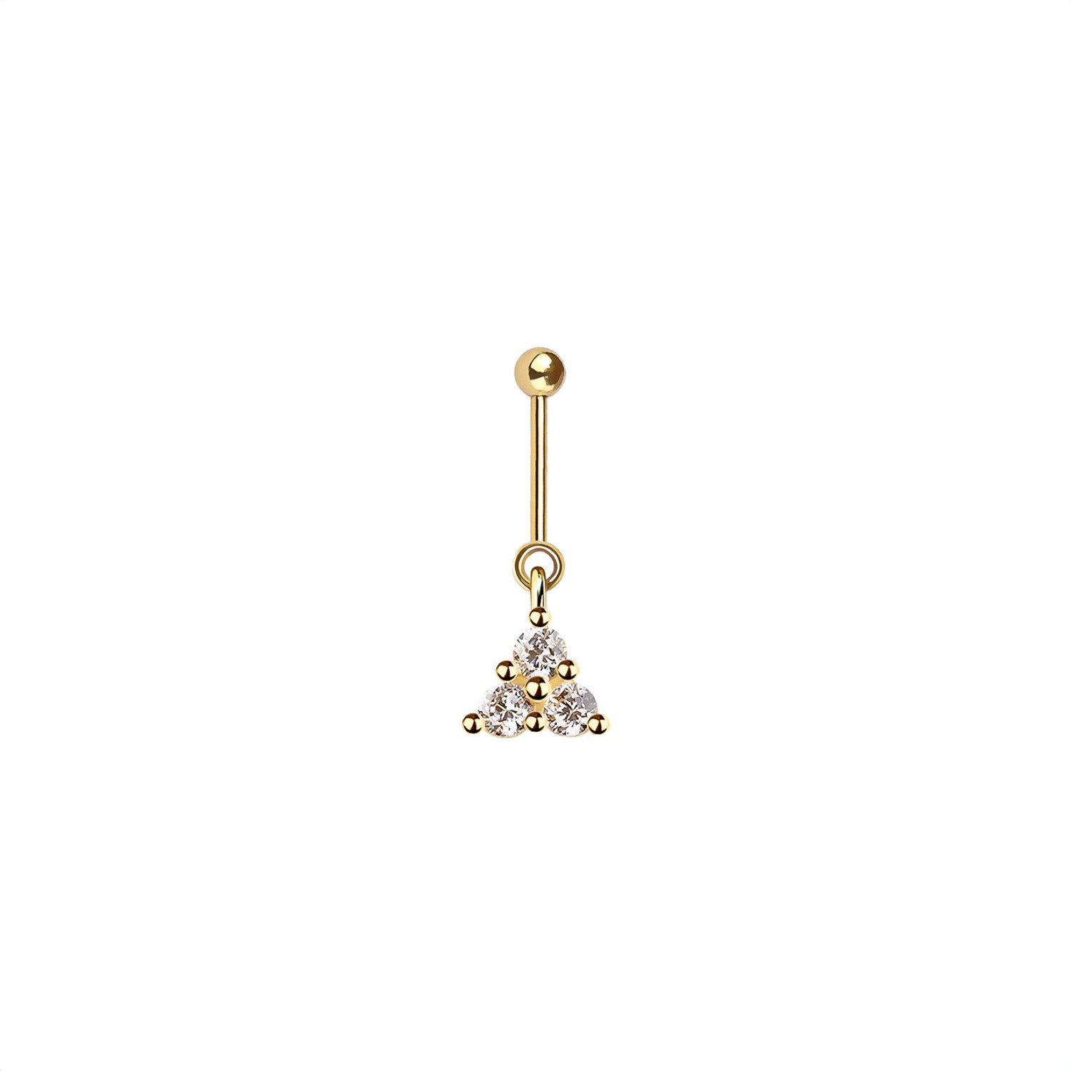 Triple Star Vertical Helix Earring