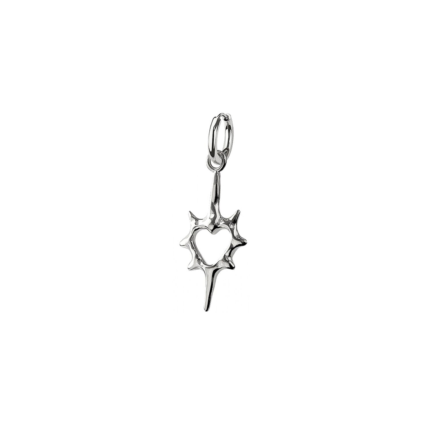 Gothic Heart Hoop Earrings