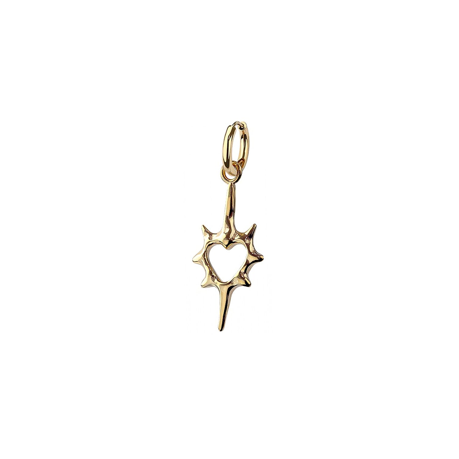Gothic Heart Hoop Earrings