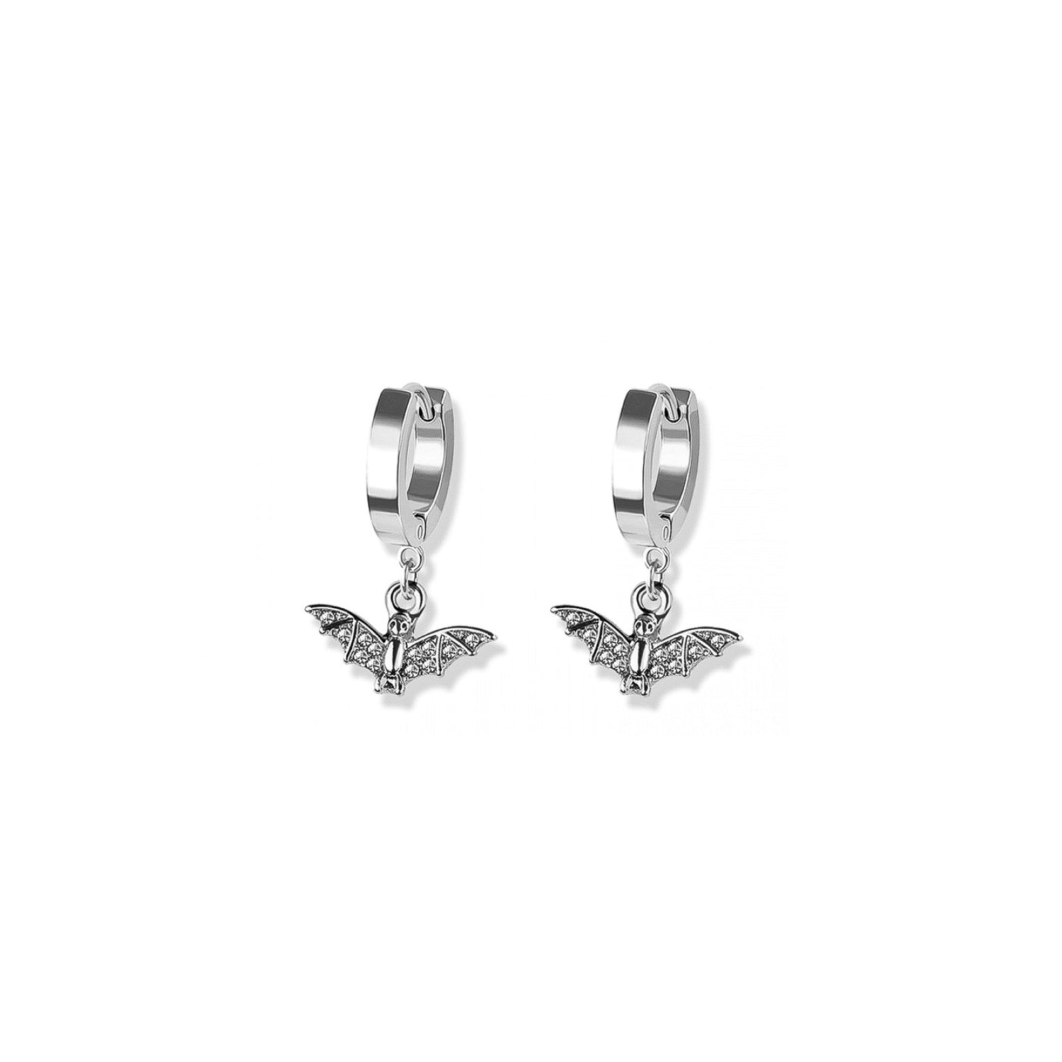 Bat Huggie Hoop Earrings