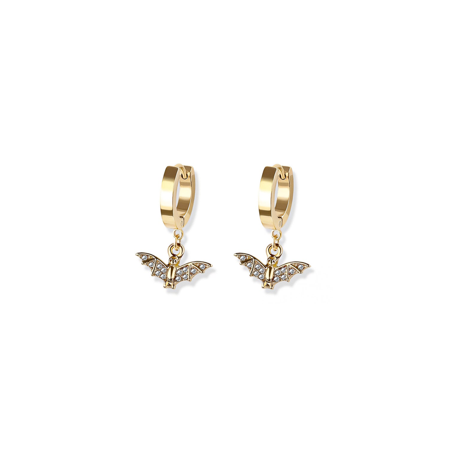 Bat Huggie Hoop Earrings