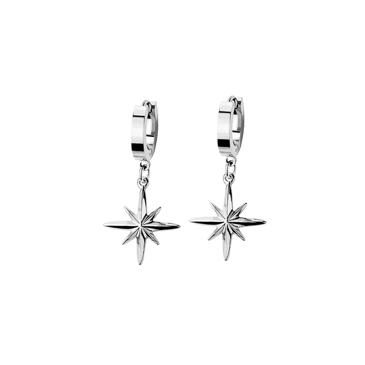 Star Huggie Hoop Earrings