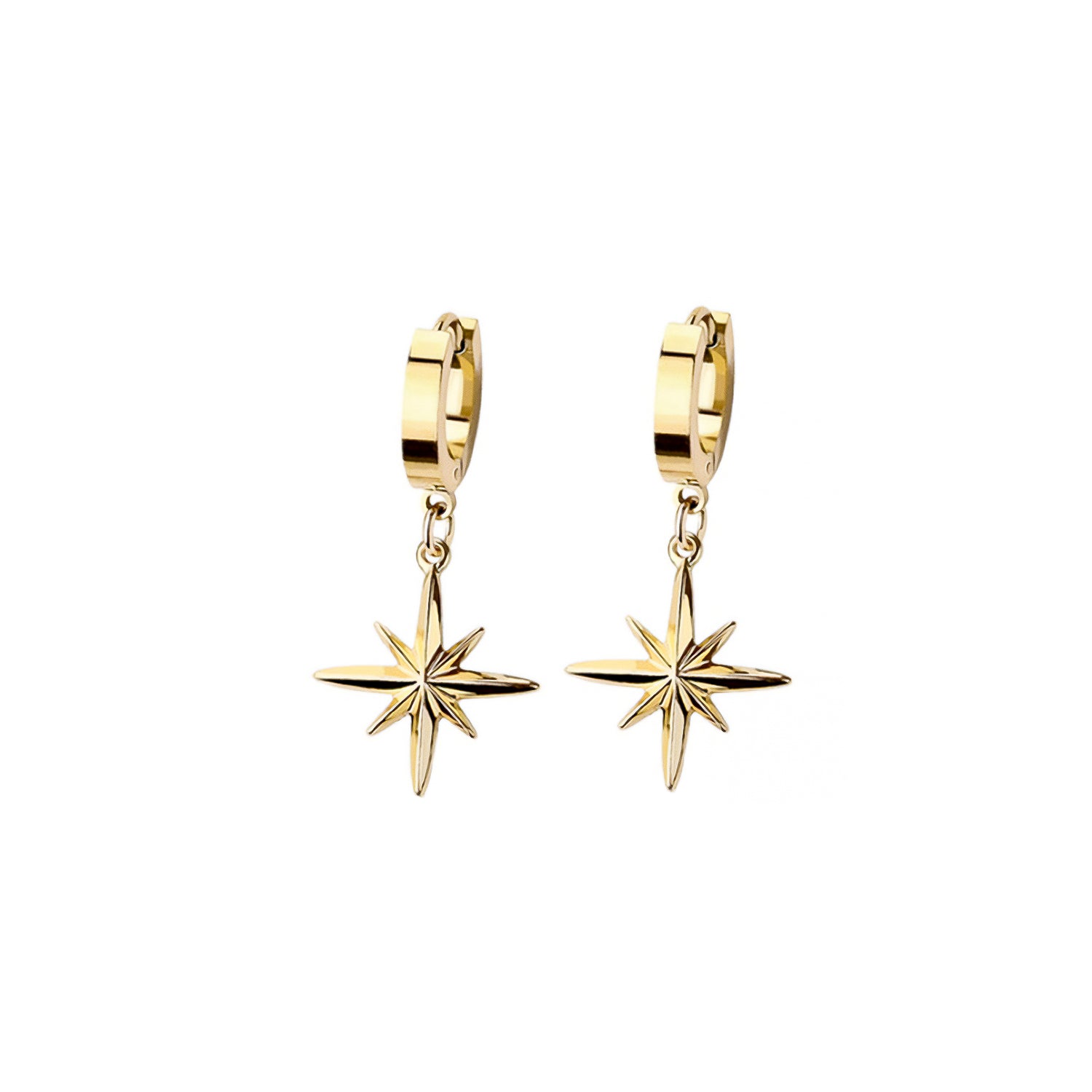 Star Huggie Hoop Earrings