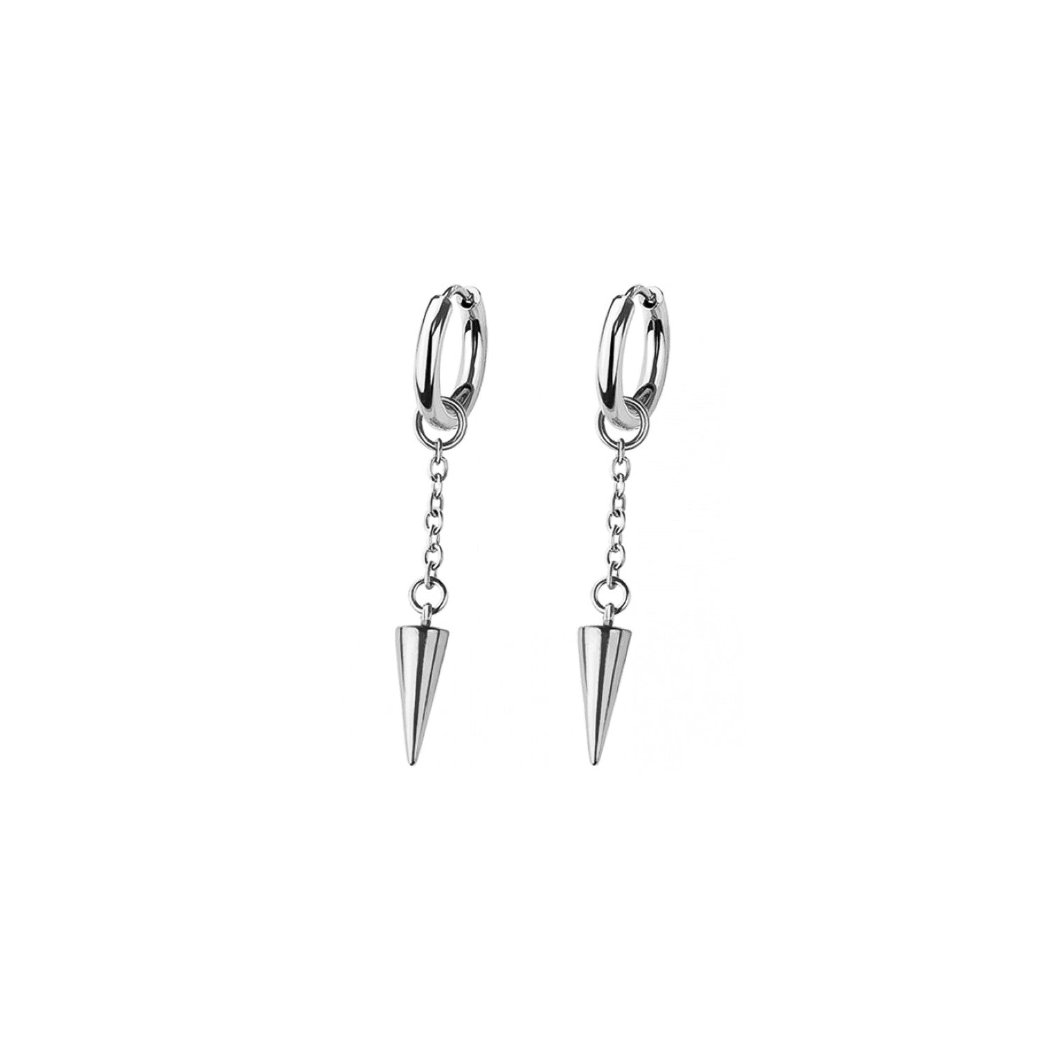 Cone Spike Huggie Hoop Earrings