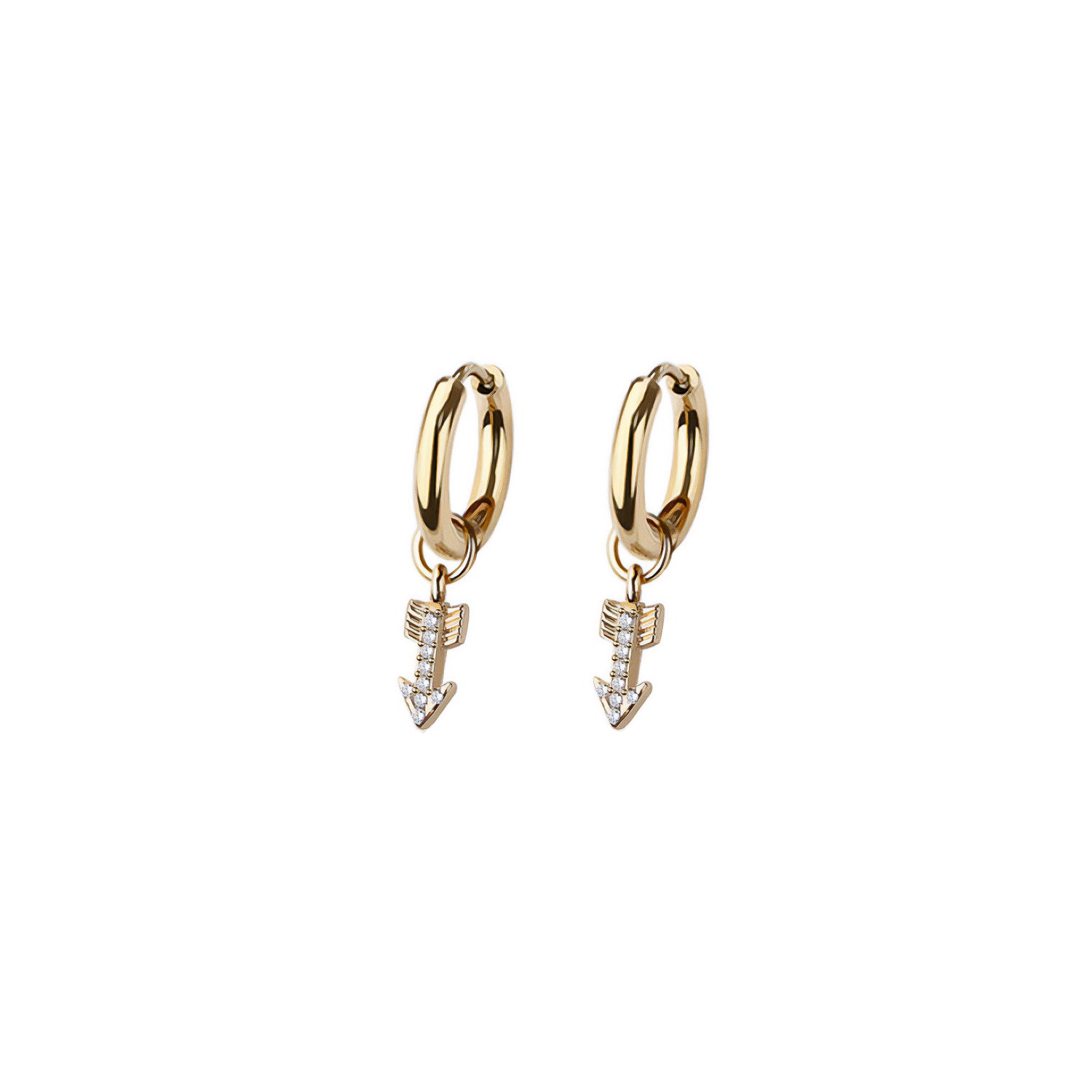 Arrow Huggie Hoop Earrings