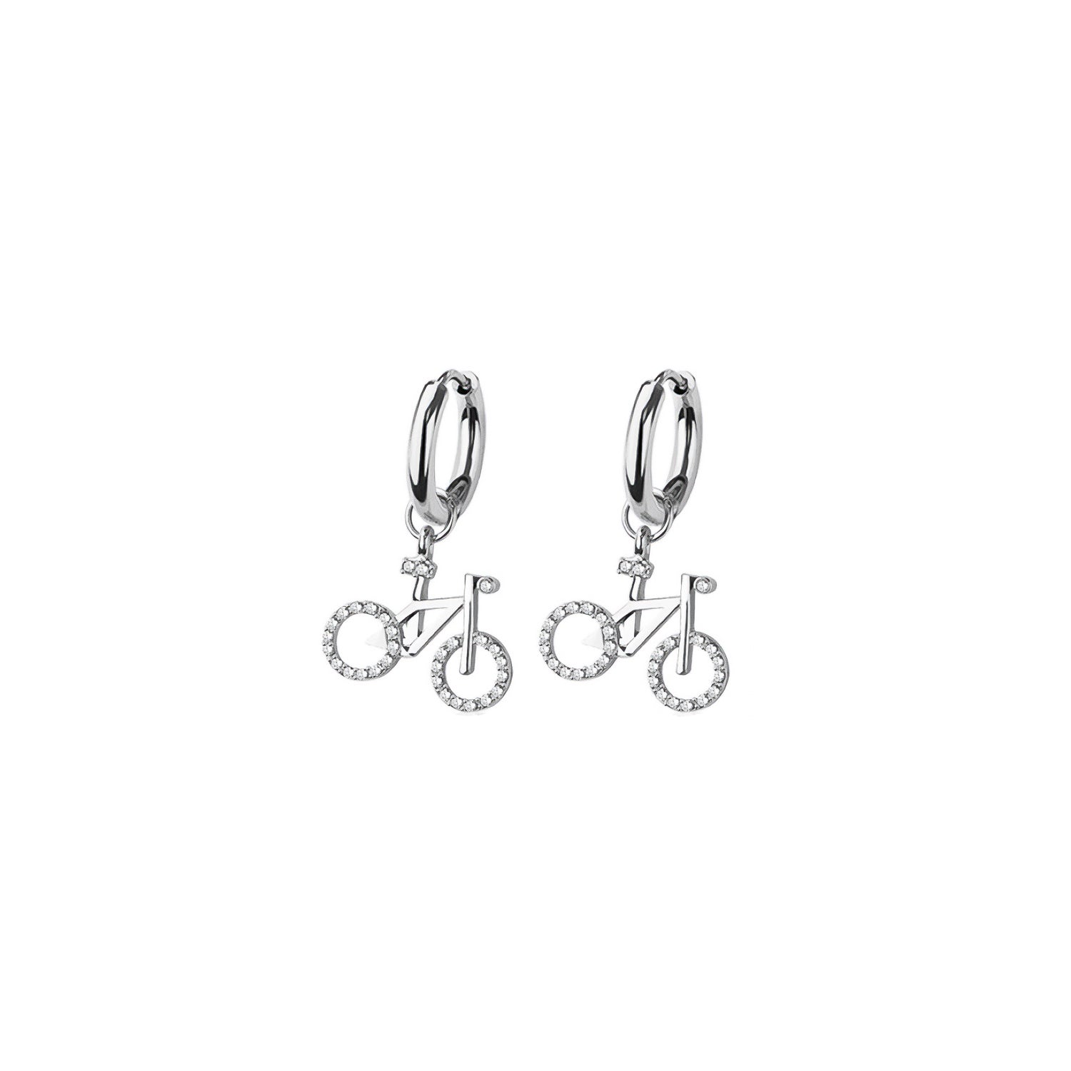 Bicycle Huggie Hoop Earrings