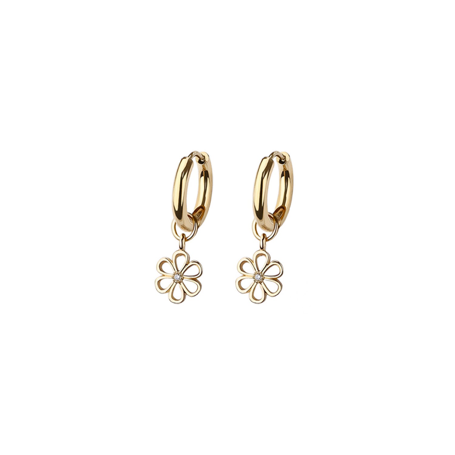 Daisy Huggie Hoop Earrings