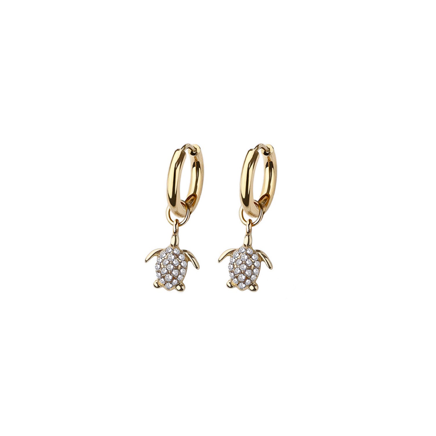 Sea Turtle Huggie Hoop Earrings