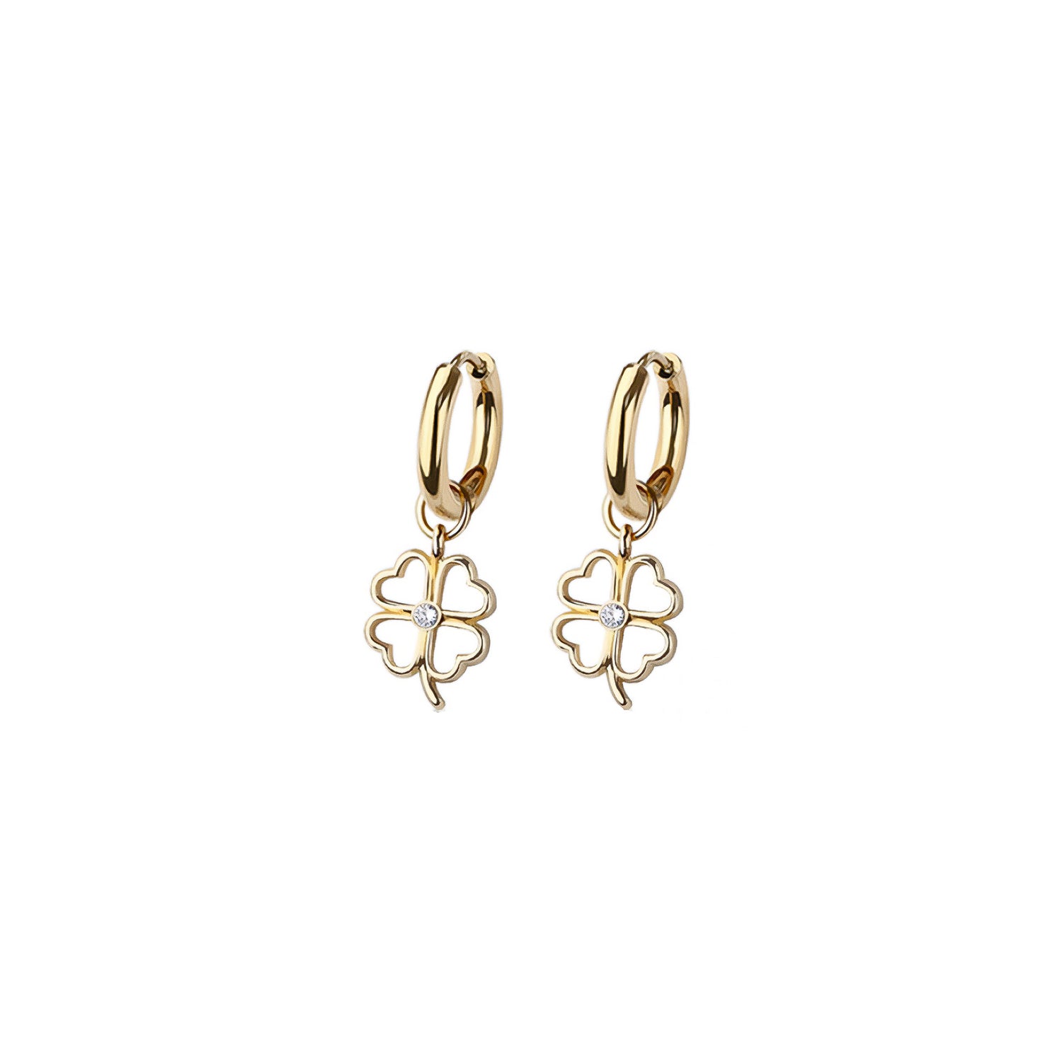 Clover Huggie Hoop Earrings