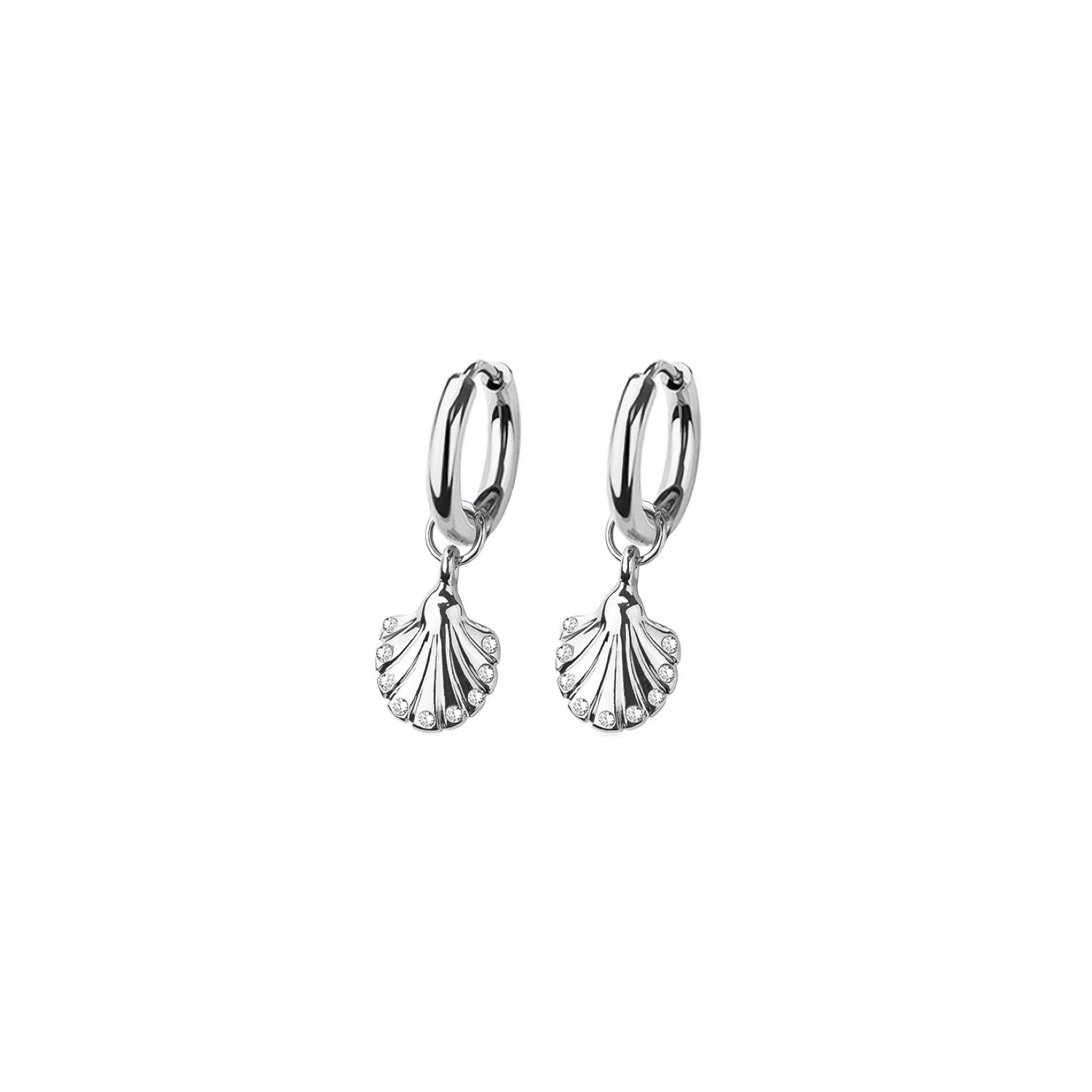 Sea Shell Huggie Hoop Earrings