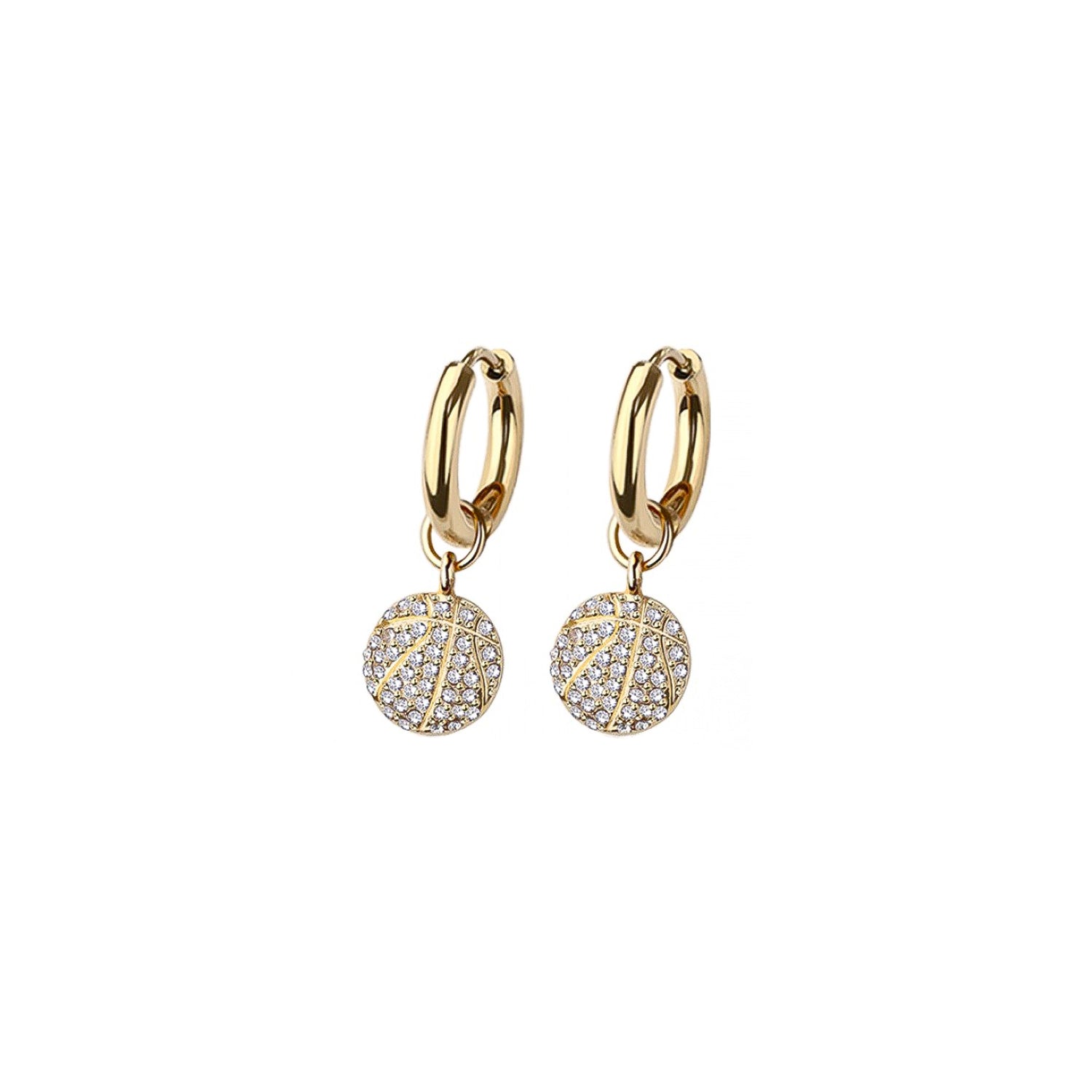 Basketball Huggie Hoop Earrings