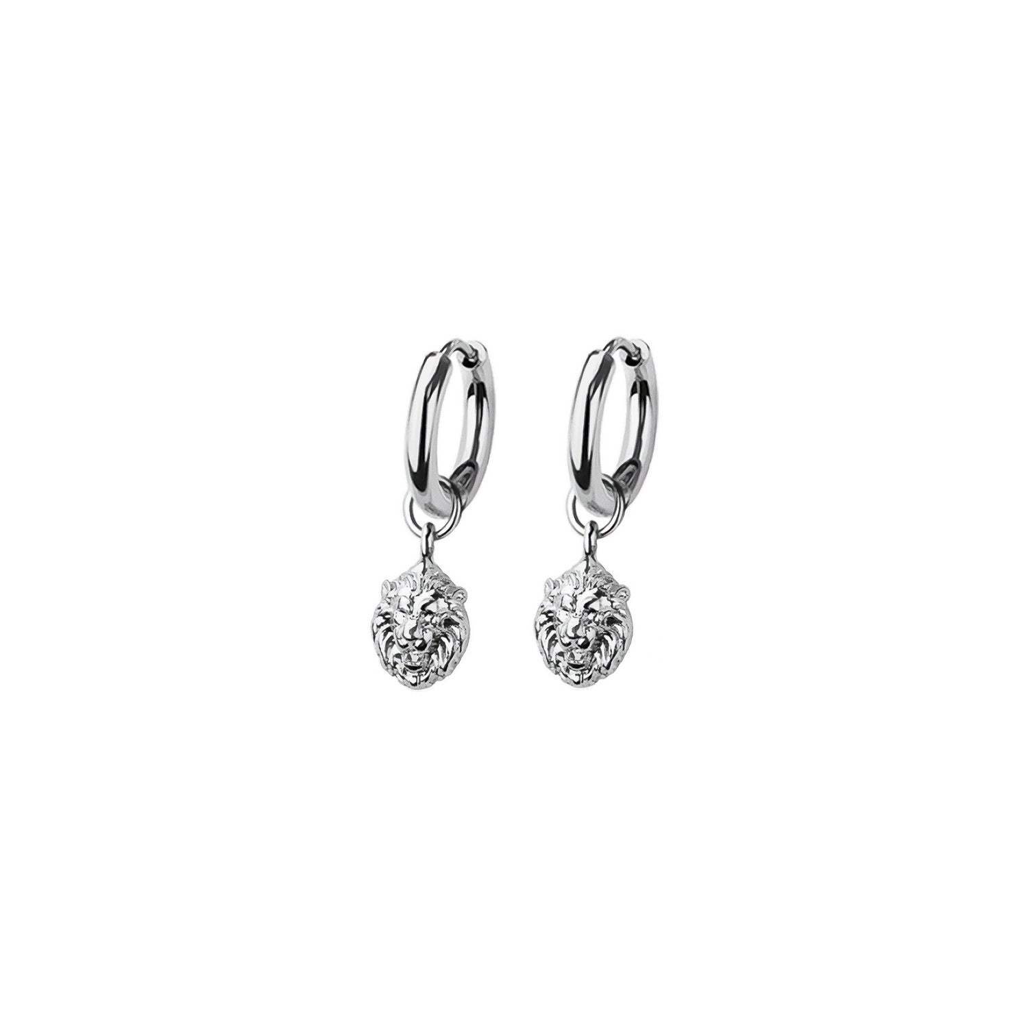 Lion Huggie Hoop Earrings