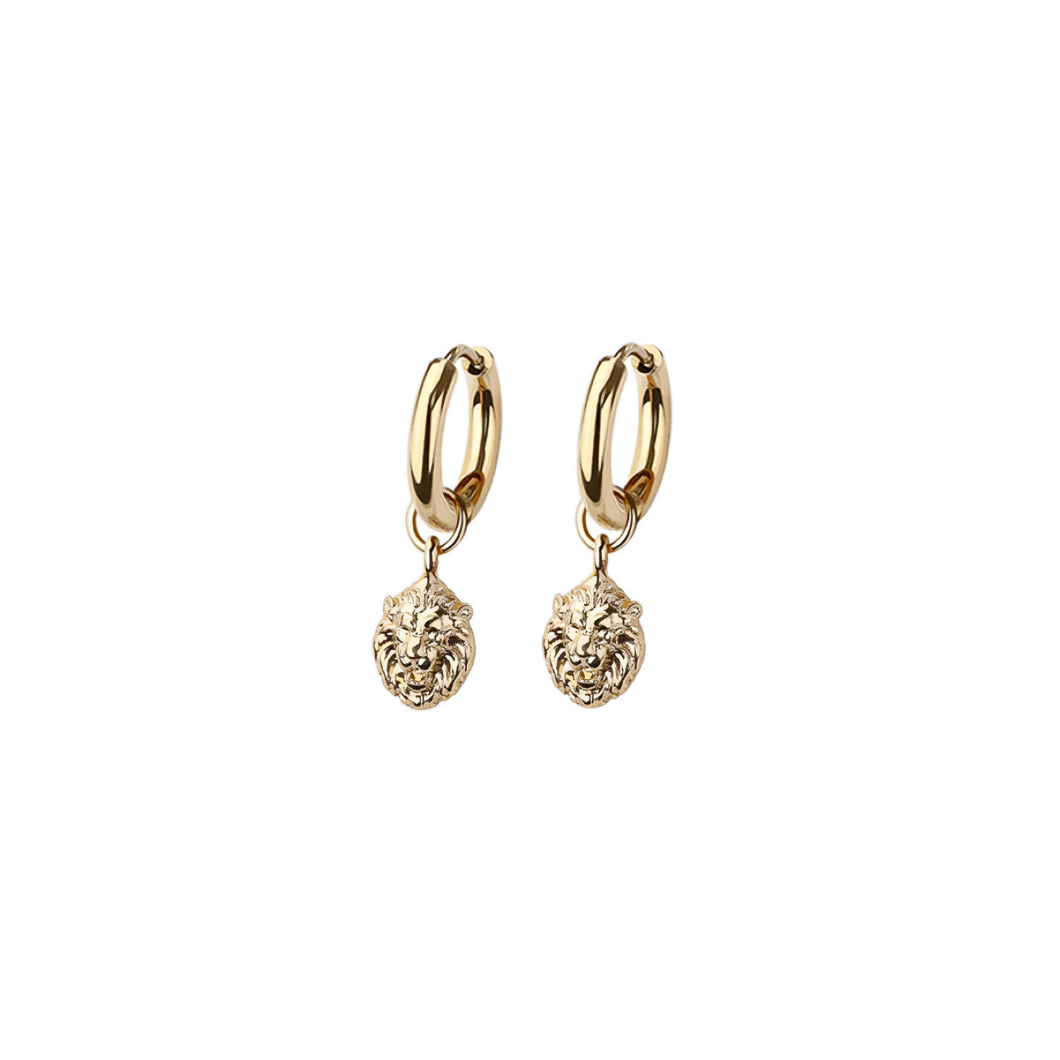 Lion Huggie Hoop Earrings