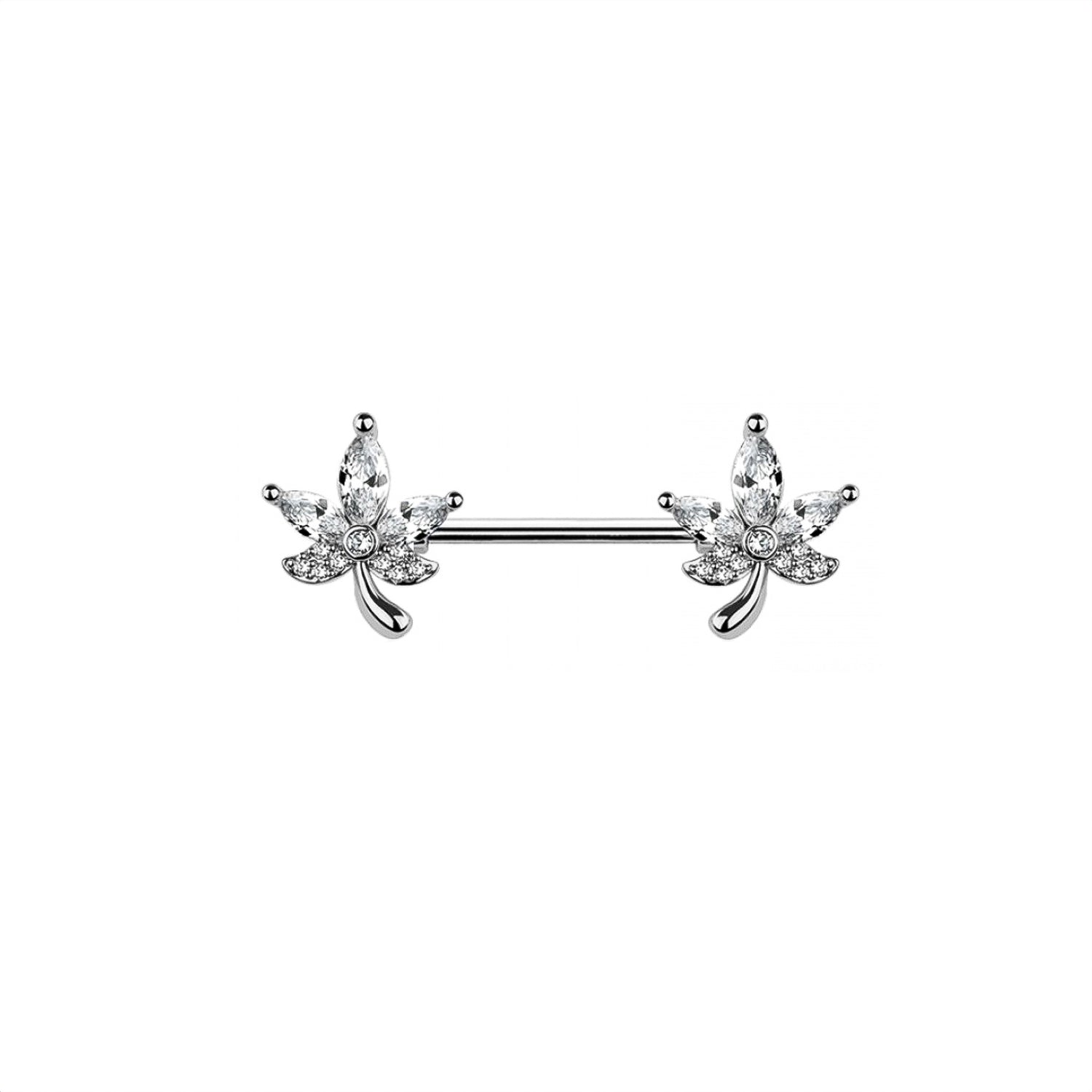 Maple Leaf Nipple Ring