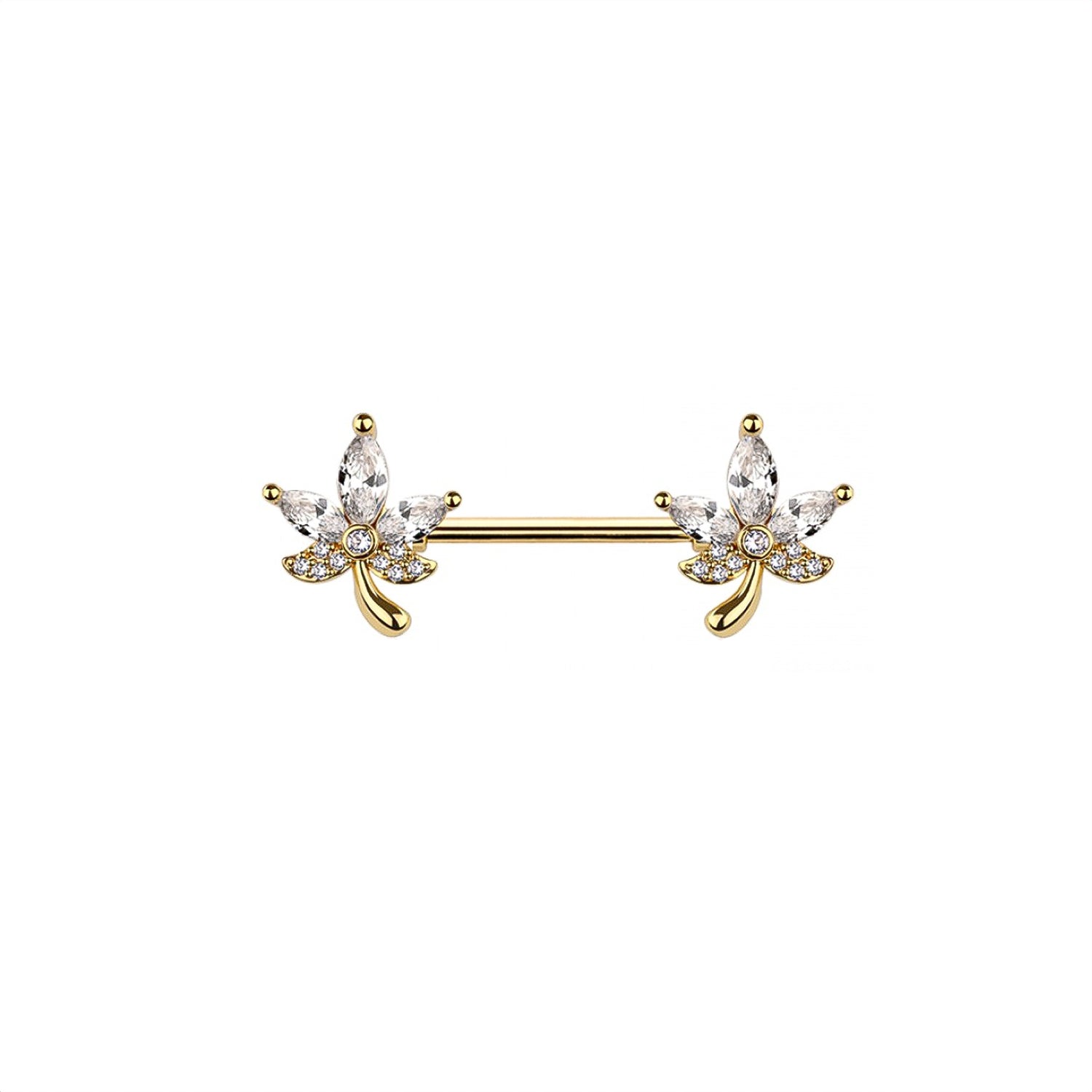 Maple Leaf Nipple Ring