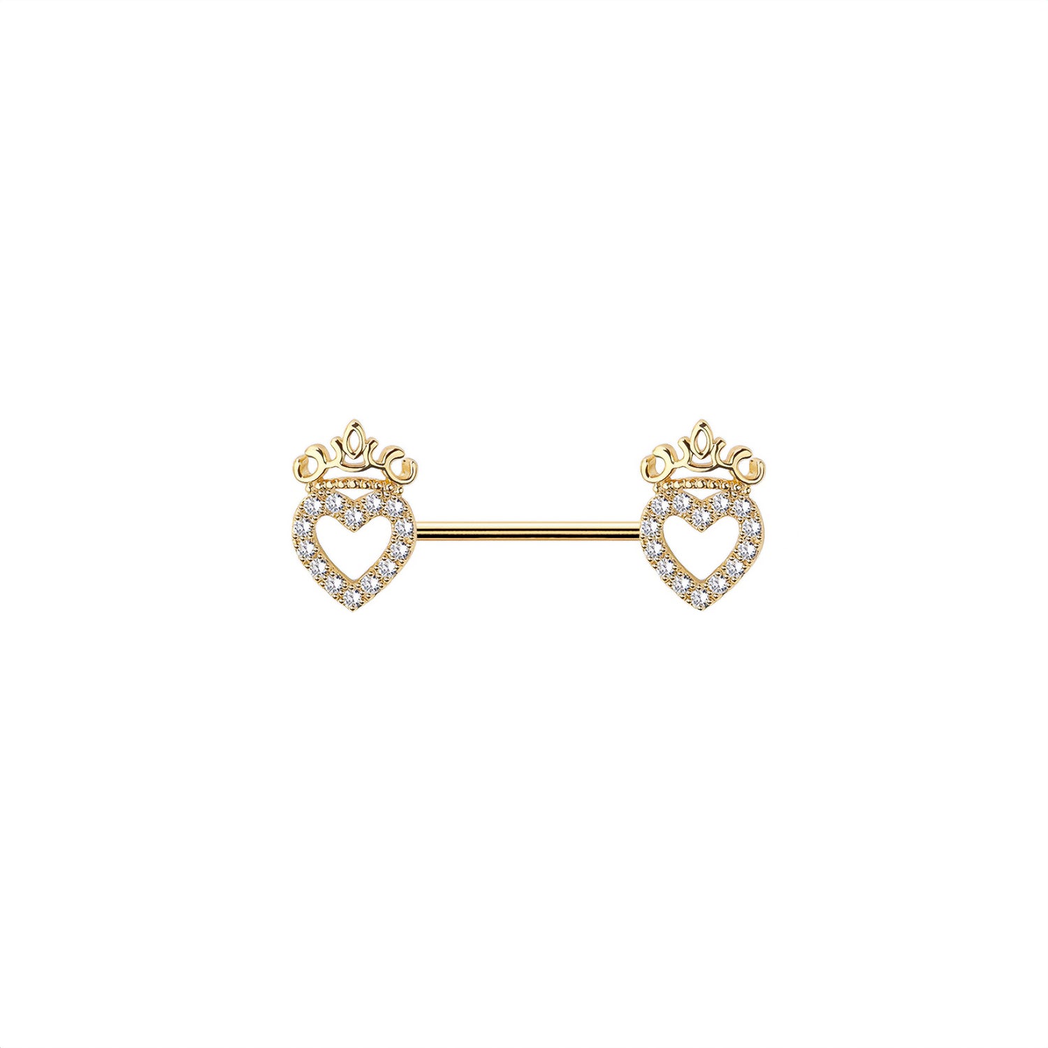 Heart Crown Nipple Ring