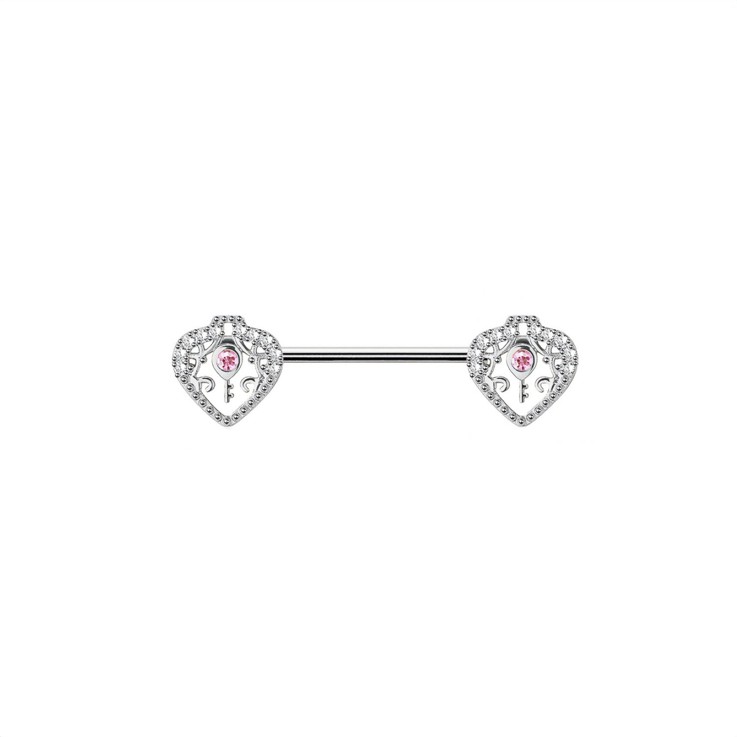 Heart Key Nipple Ring
