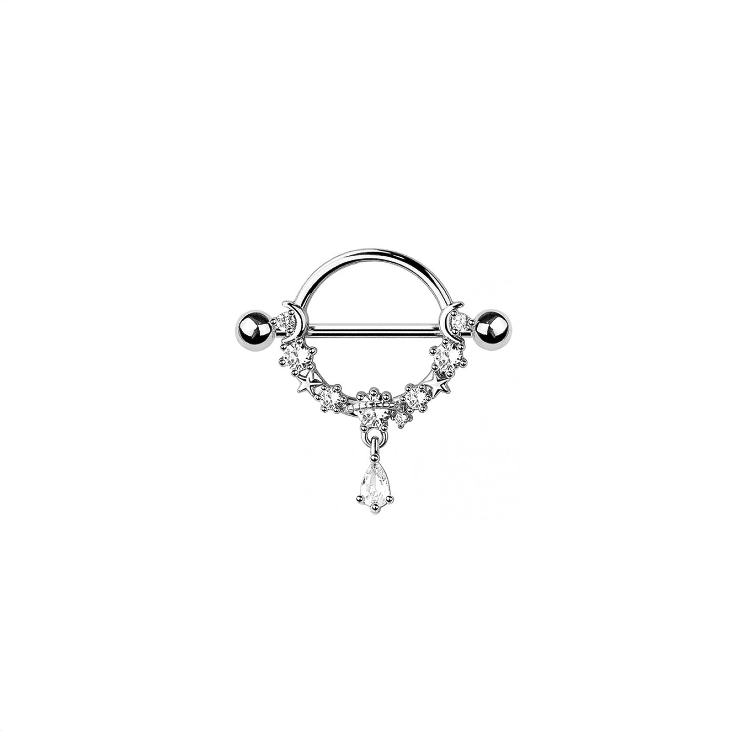 Moon & Stars Nipple Ring