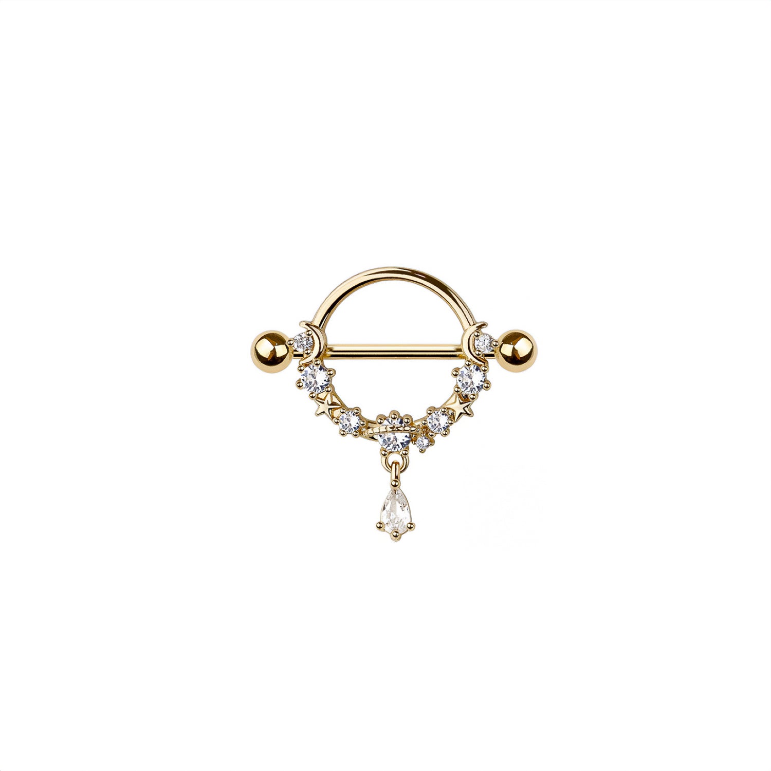 Moon & Stars Nipple Ring