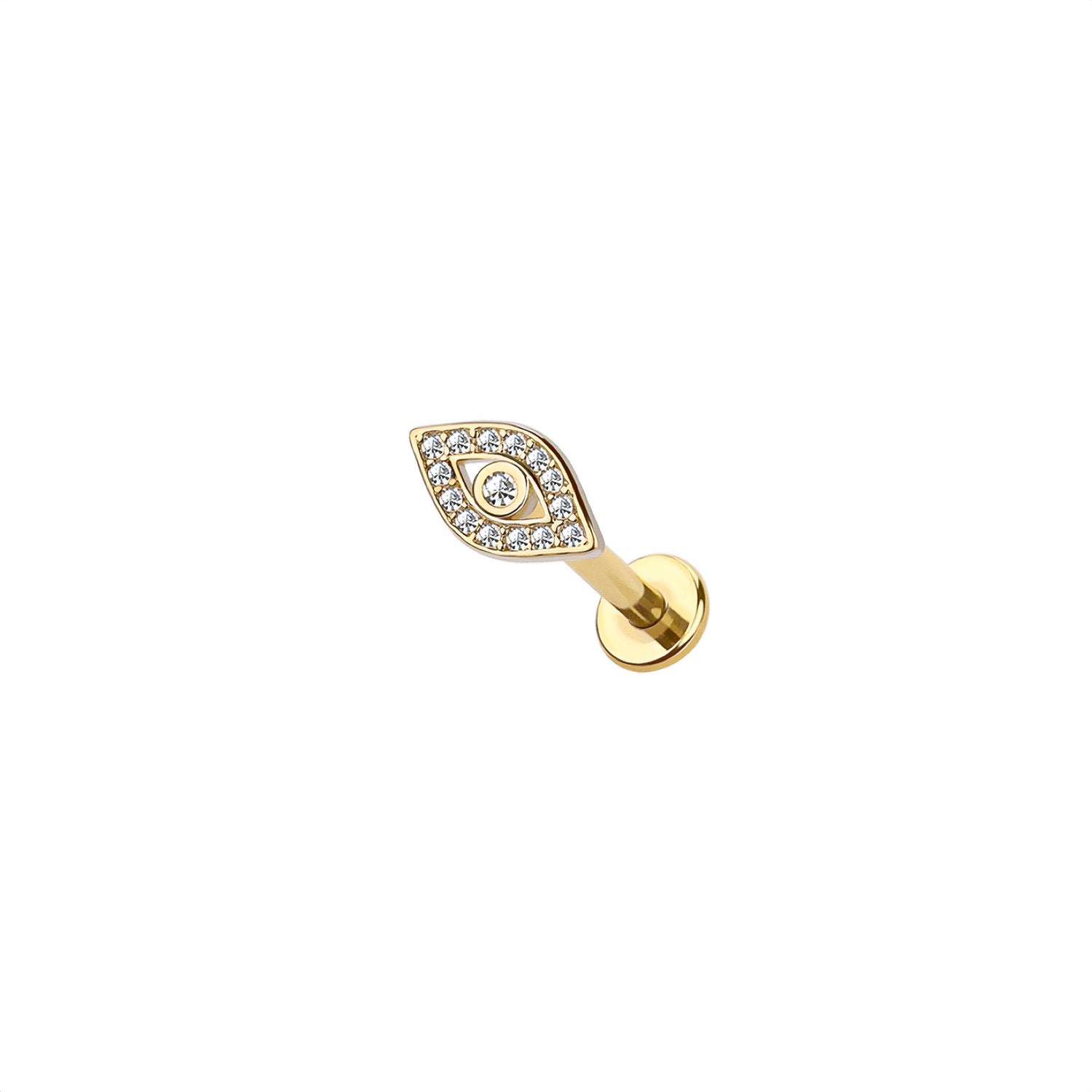 Micro Evil Eye Labret Earring
