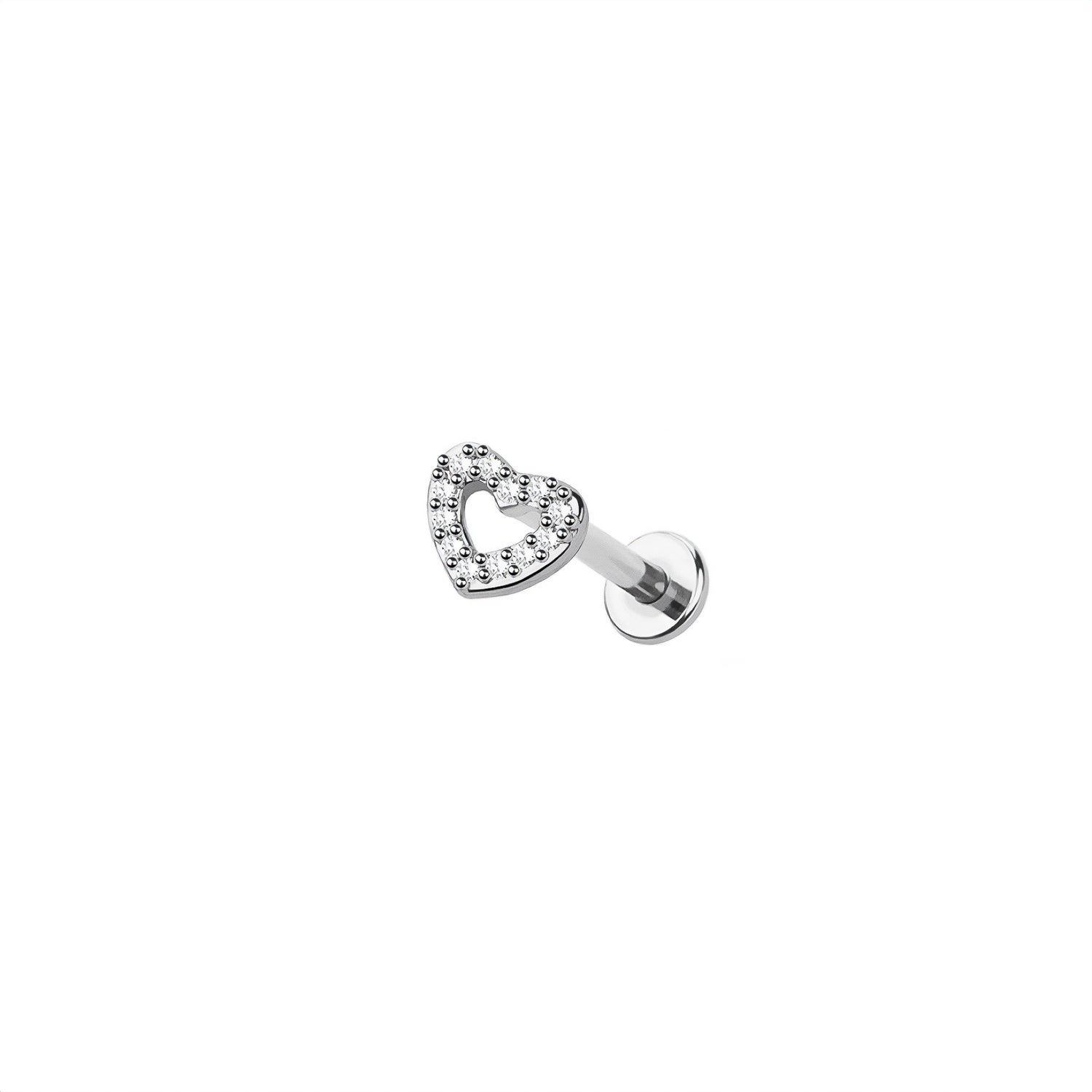 Micro Heart Internally Threaded Labret