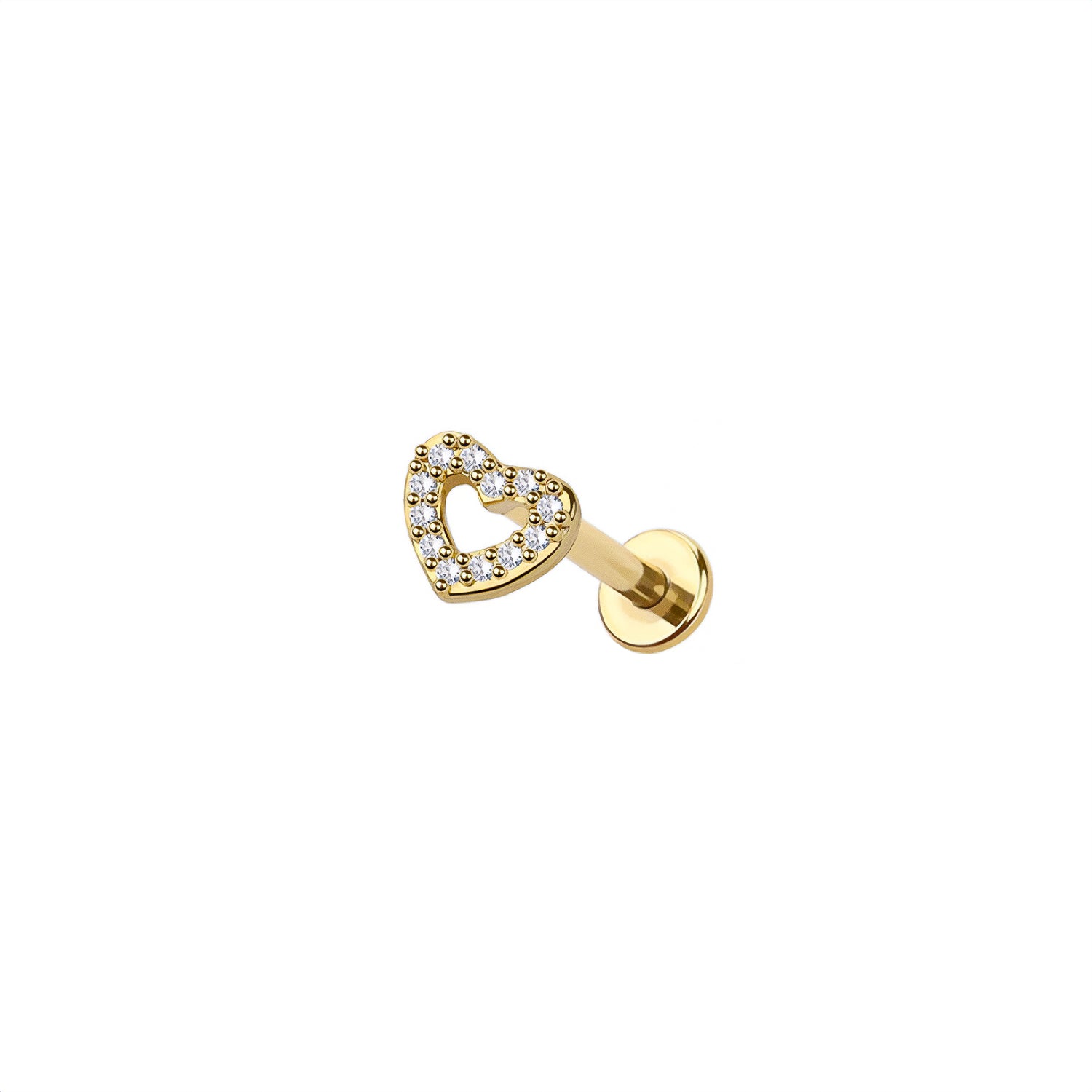 Micro Heart Internally Threaded Labret