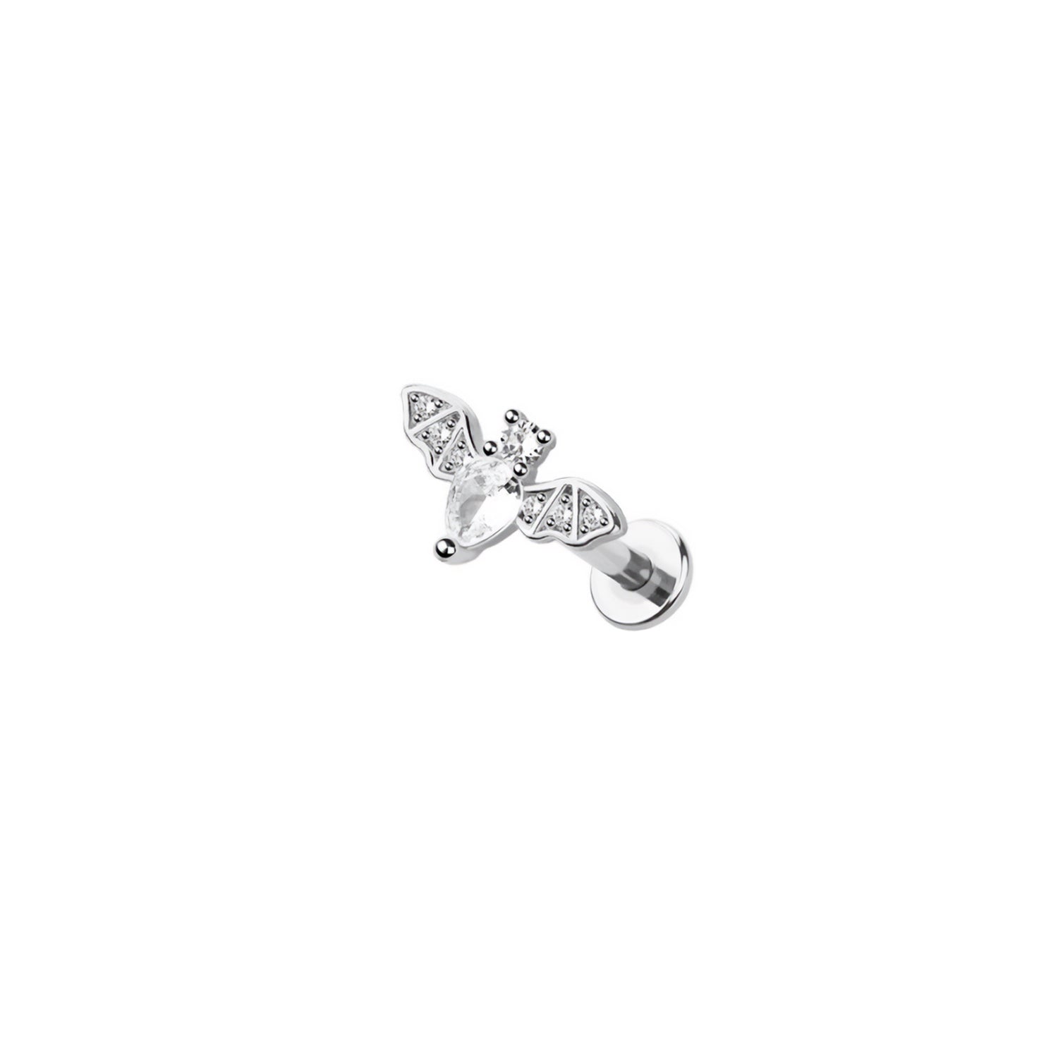 Micro Bat Wing Labret Earring