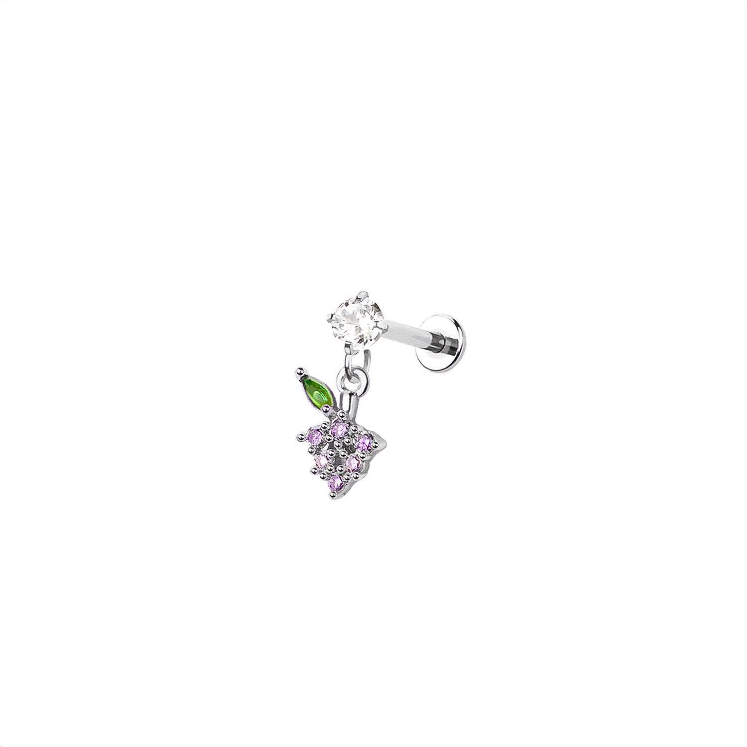 Micro Grape Labret Earring Stud