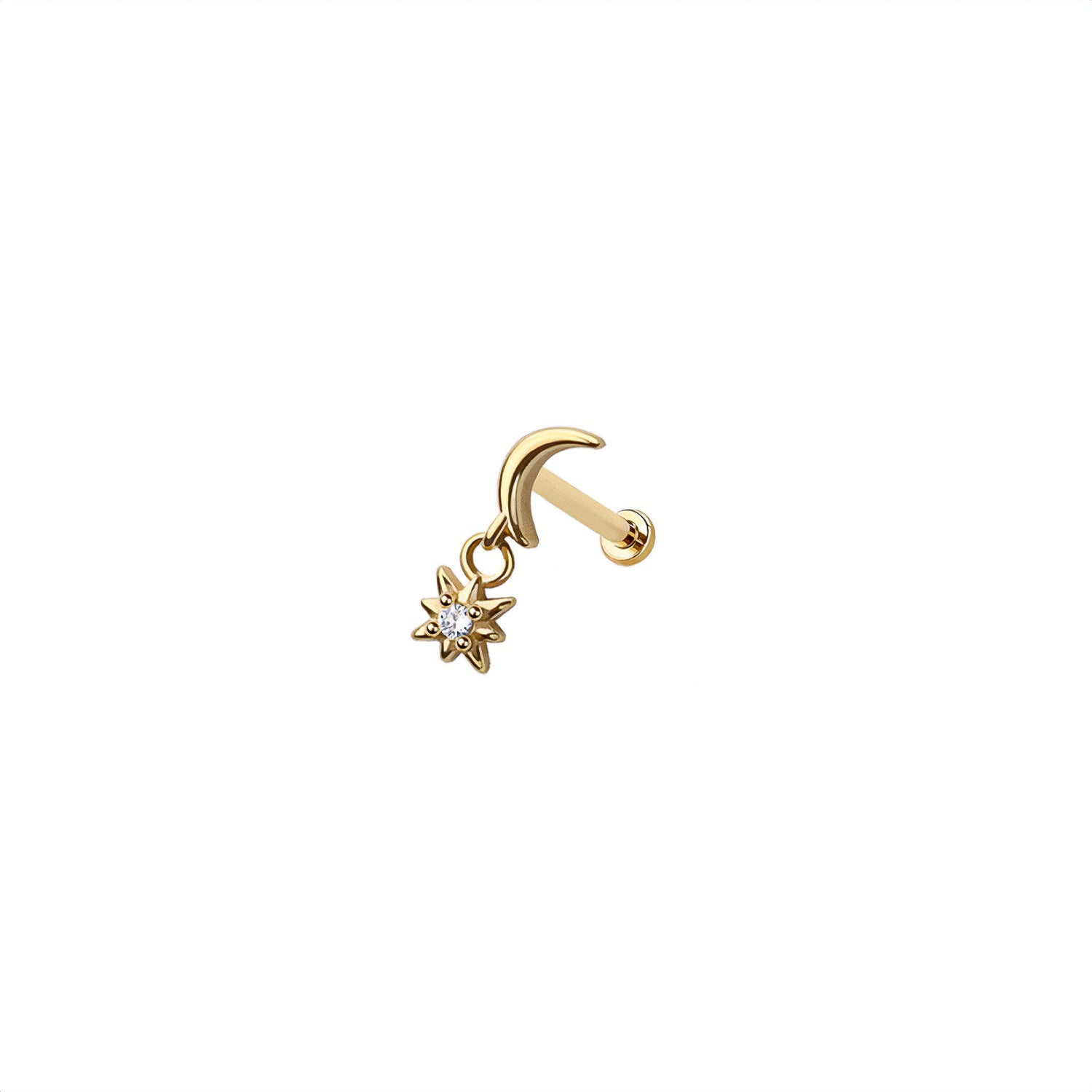 Micro Moon Star Threadless Labret