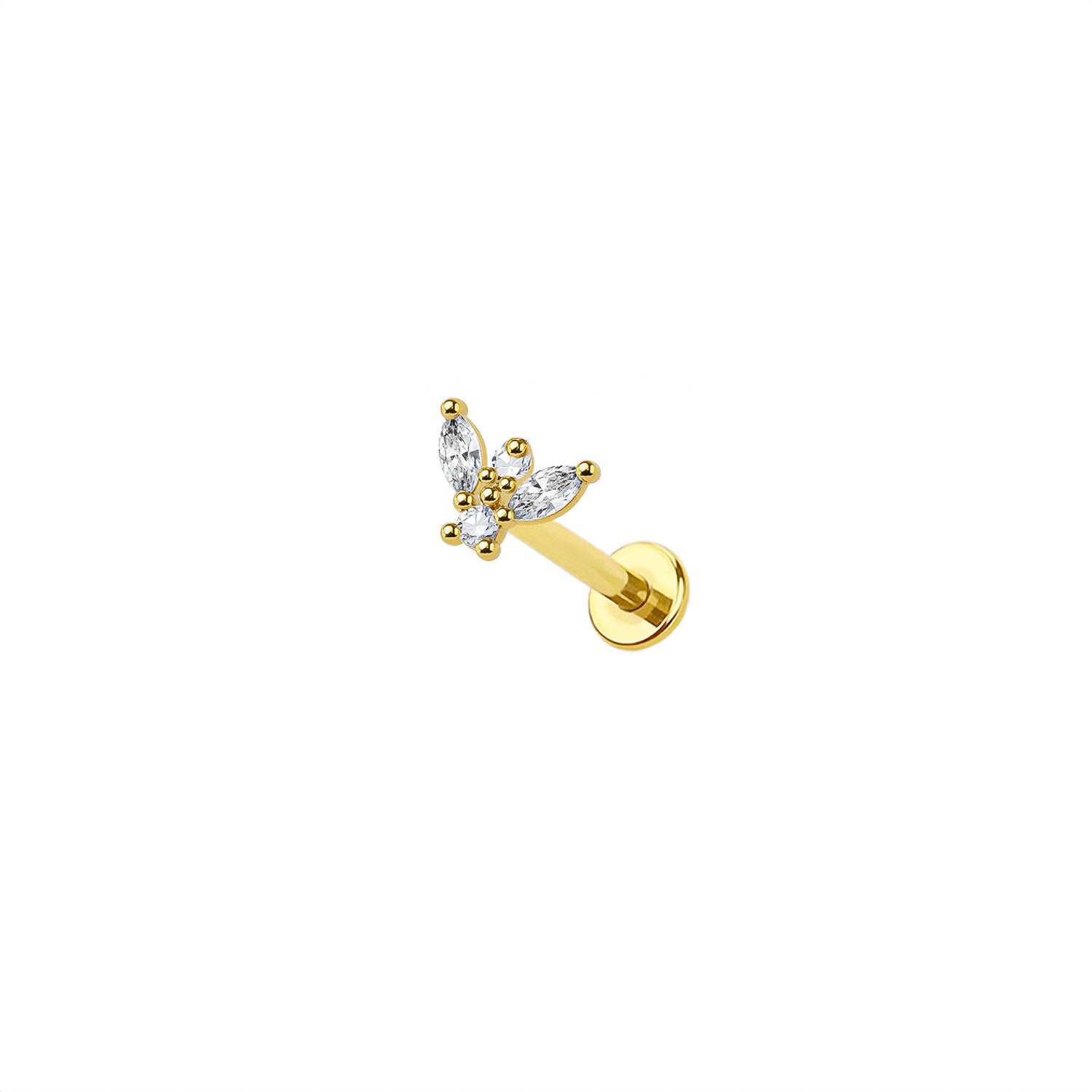 Micro Marquise Threadless Labret