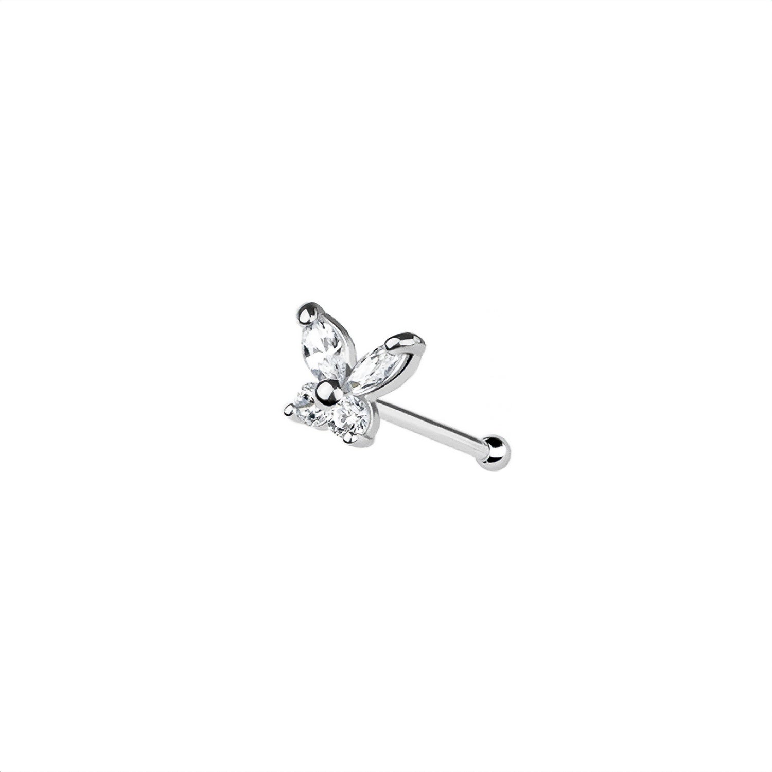 14K Butterfly Nose Bone