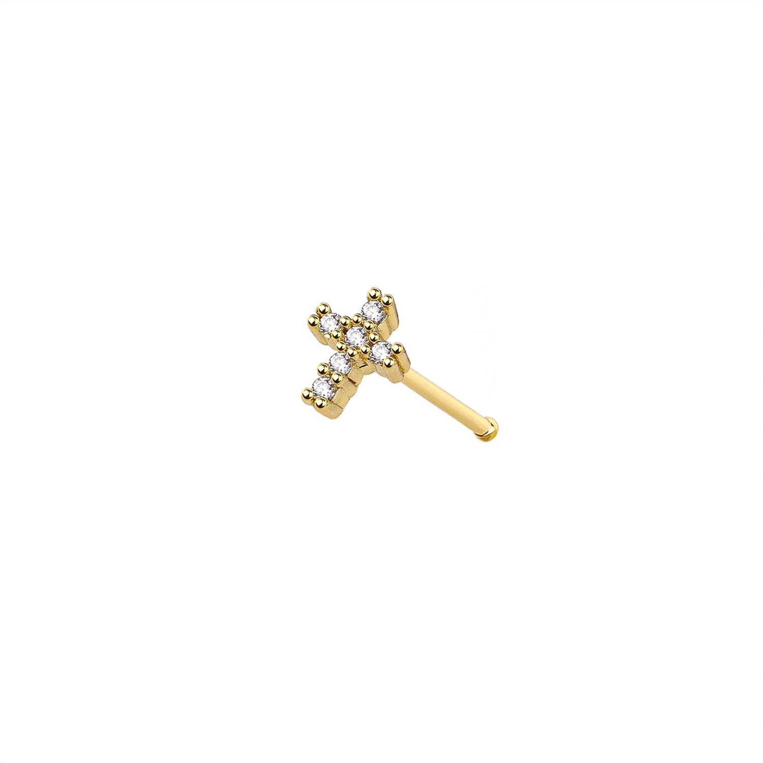 Cross Nose Bone Stud