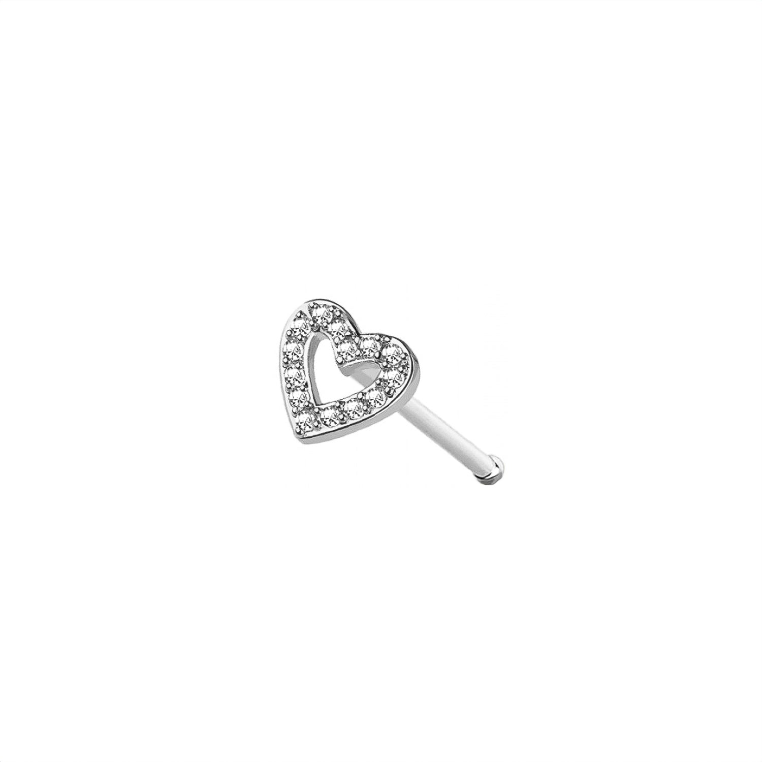 Heart Nose Bone Stud