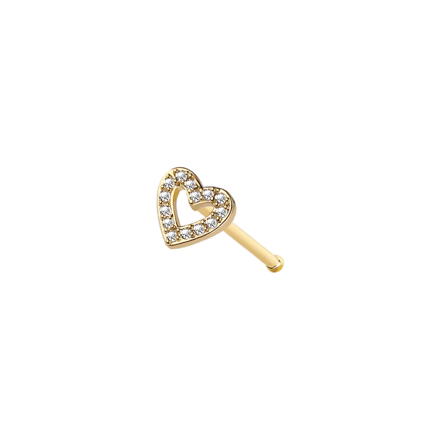 Heart Nose Bone Stud