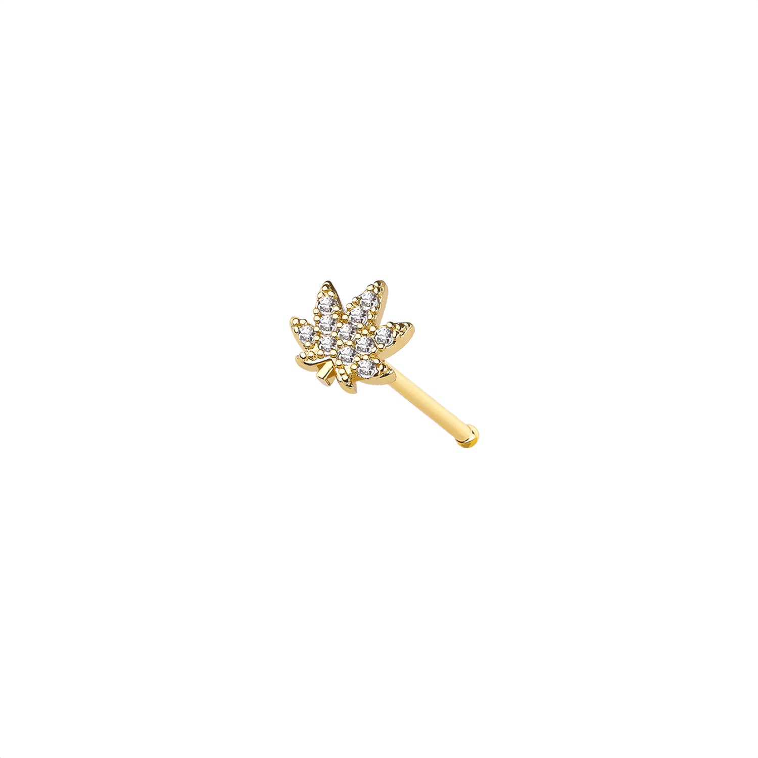 Cannabis Nose Bone Stud