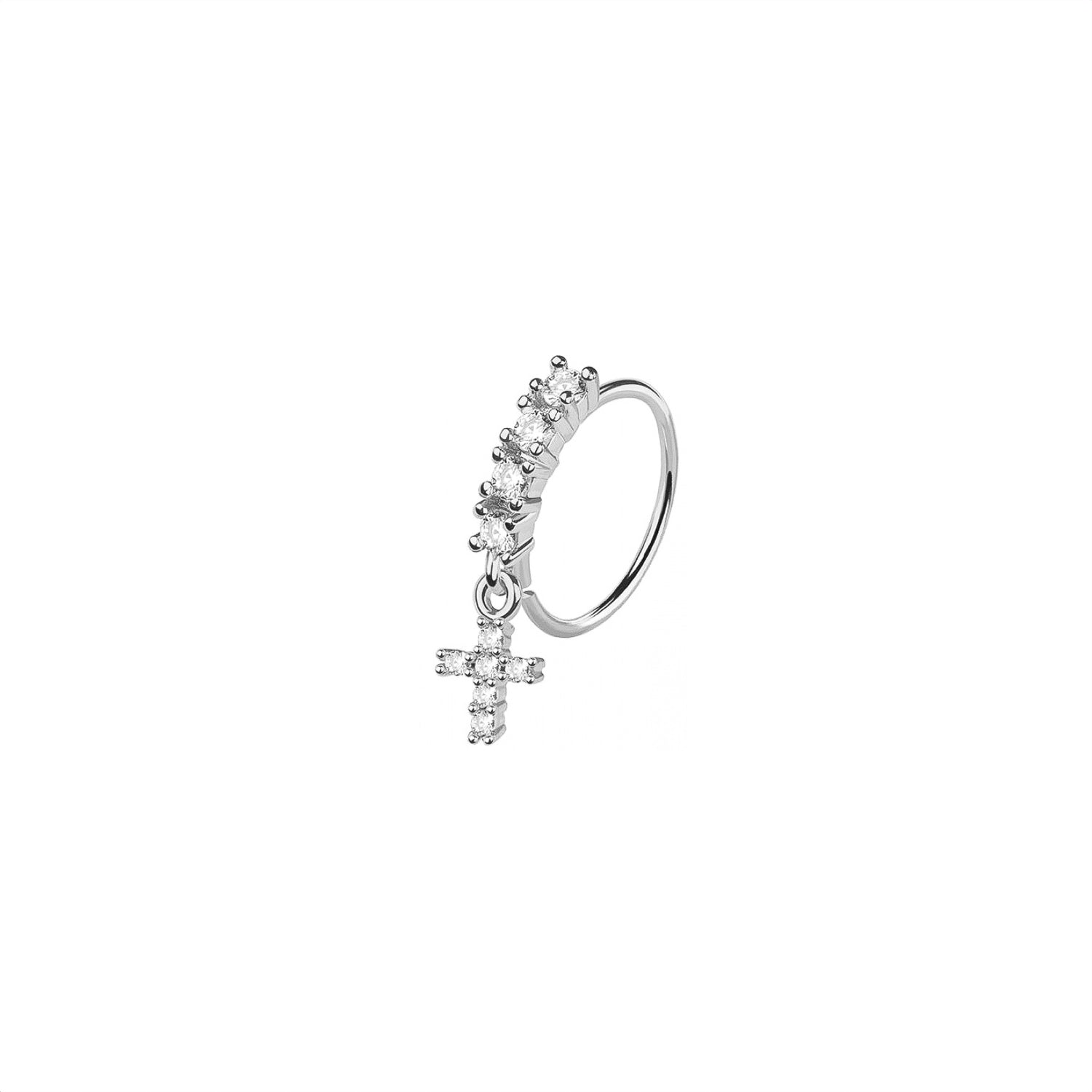 Cross Dangle Nose Ring